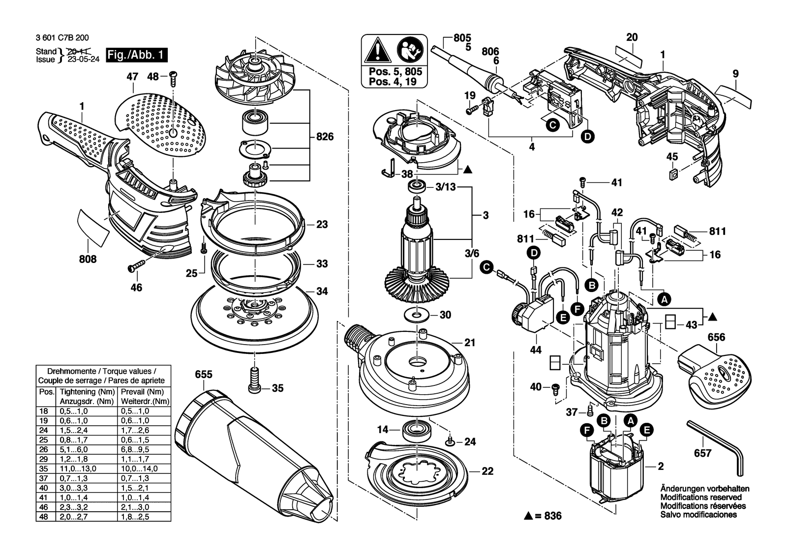 Bosch GEX 40-150 parts diagram, sheet 1