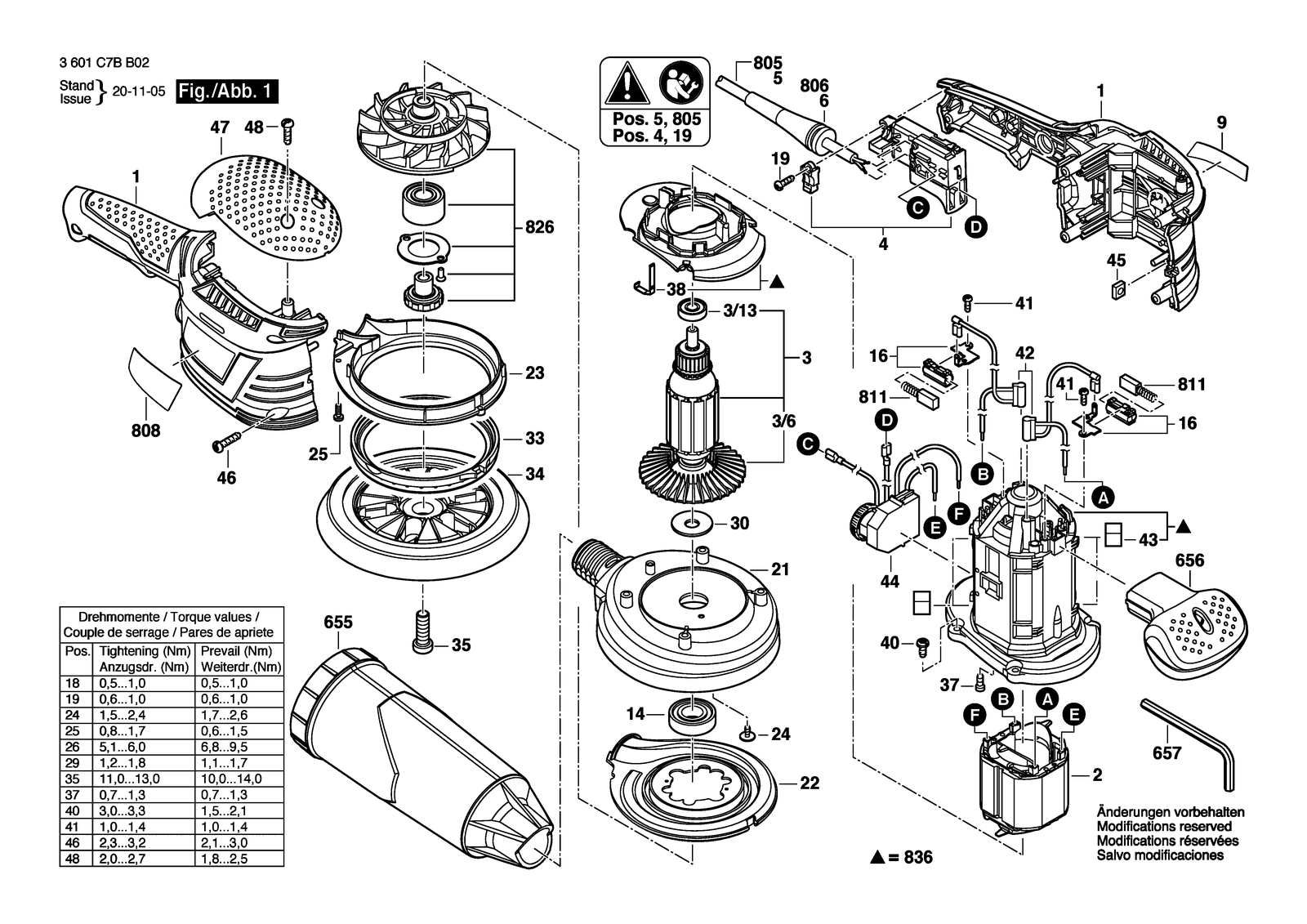 Bosch BROS 150-2 parts diagram, sheet 1