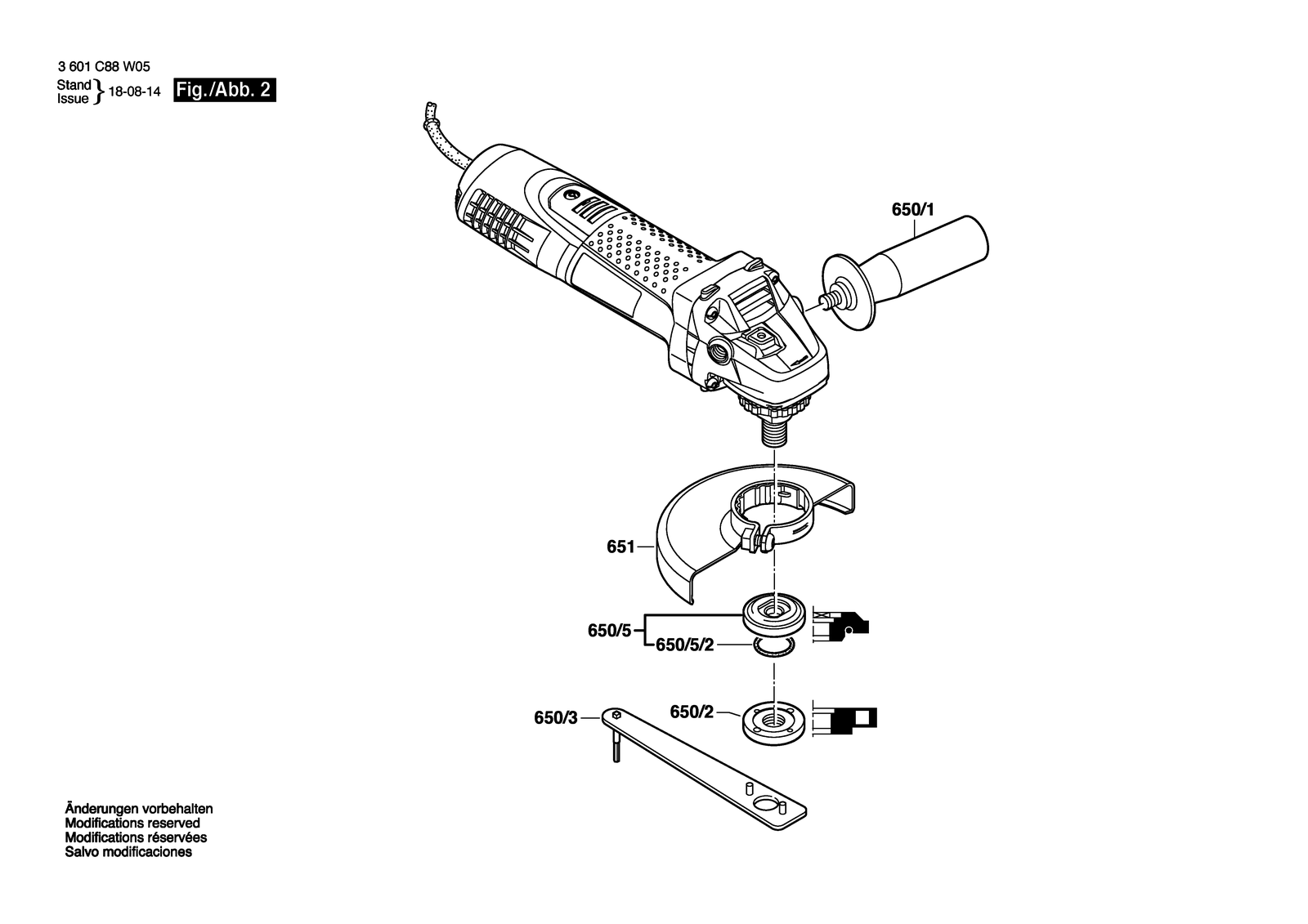 Bosch EWS 7-125-E parts diagram, sheet 2