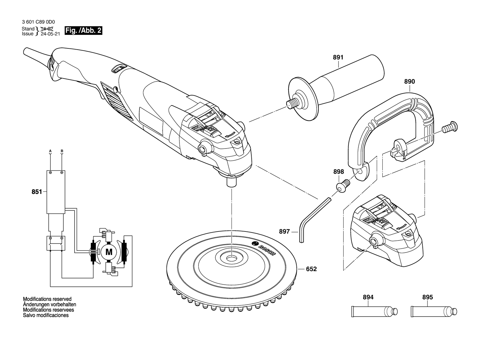 Bosch GPO 12 CE parts diagram, sheet 2