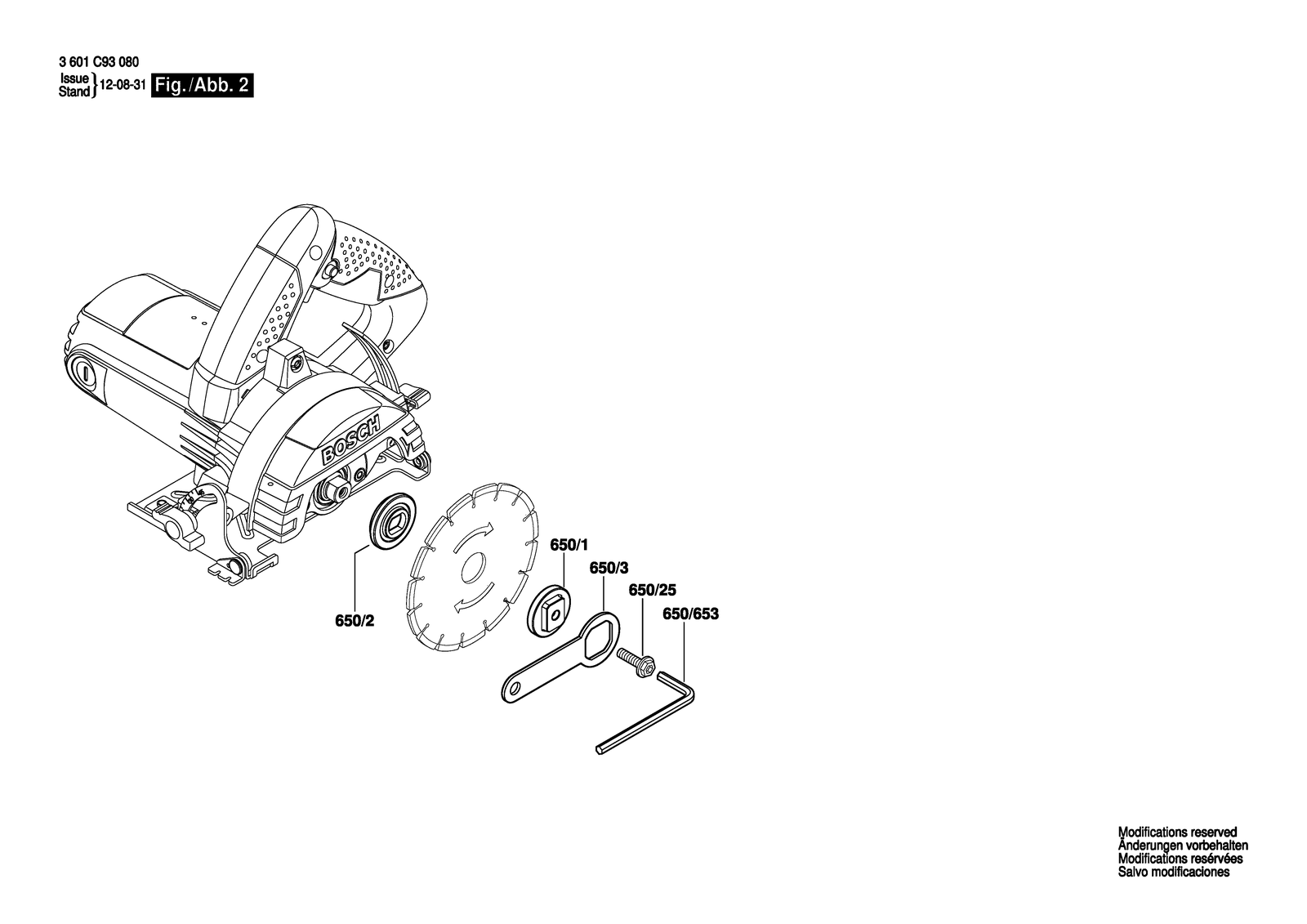 Bosch GDC 120 parts diagram, sheet 2