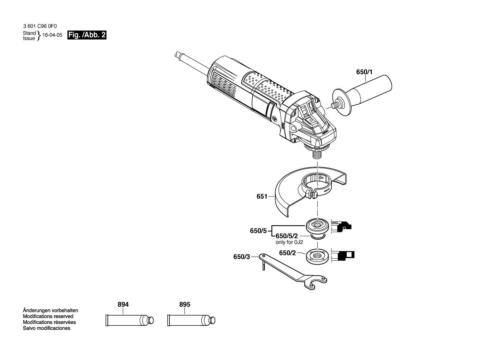 Bosch GWS 9-125 parts diagram, sheet 2