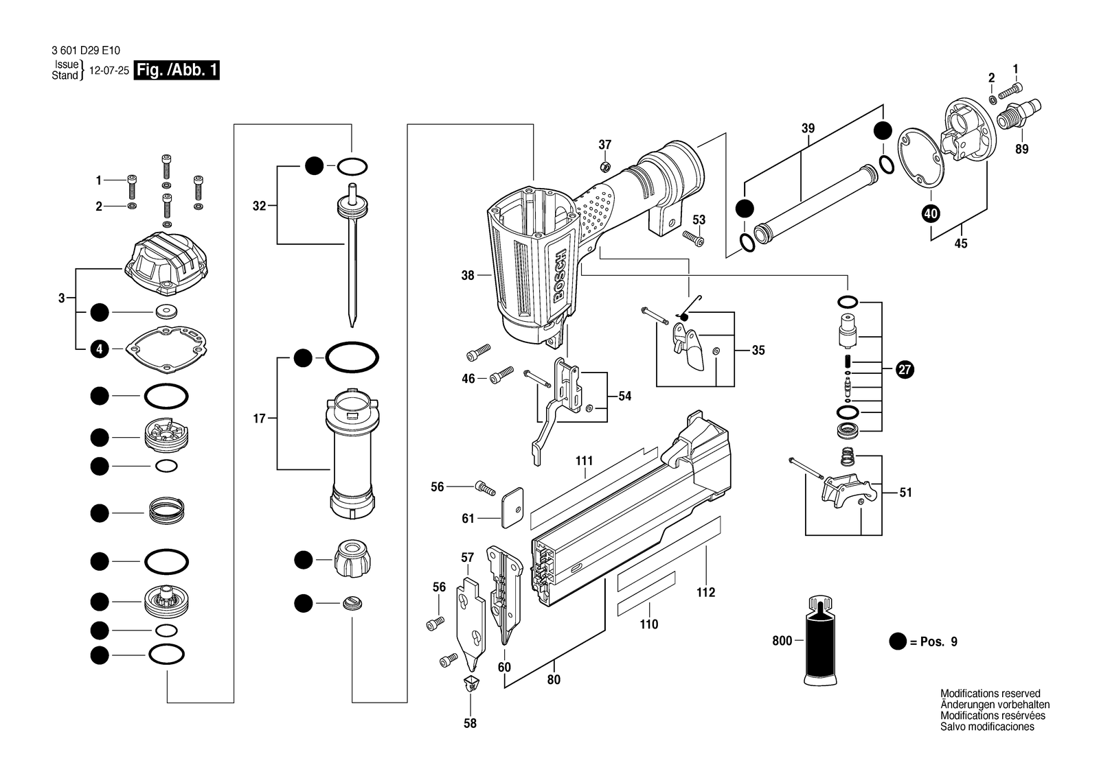 Bosch FNS138-23 parts diagram, sheet 1
