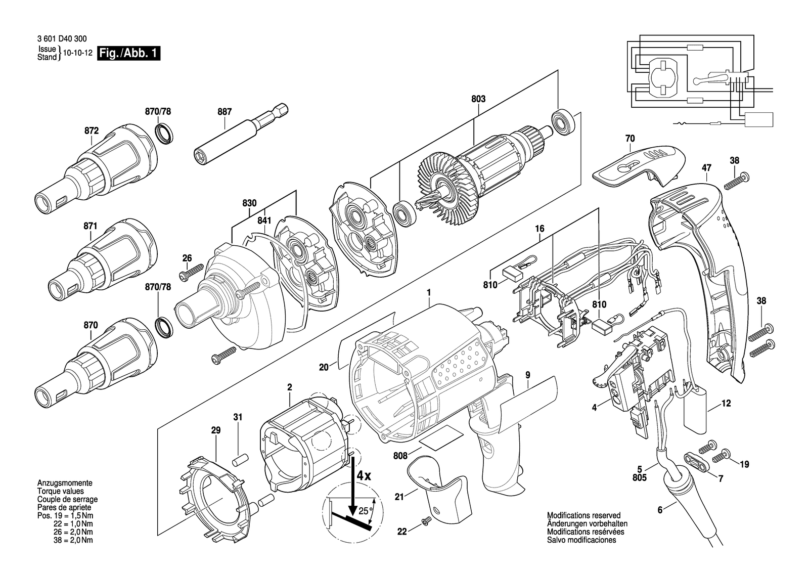 Bosch BSD-S-1 parts diagram, sheet 1