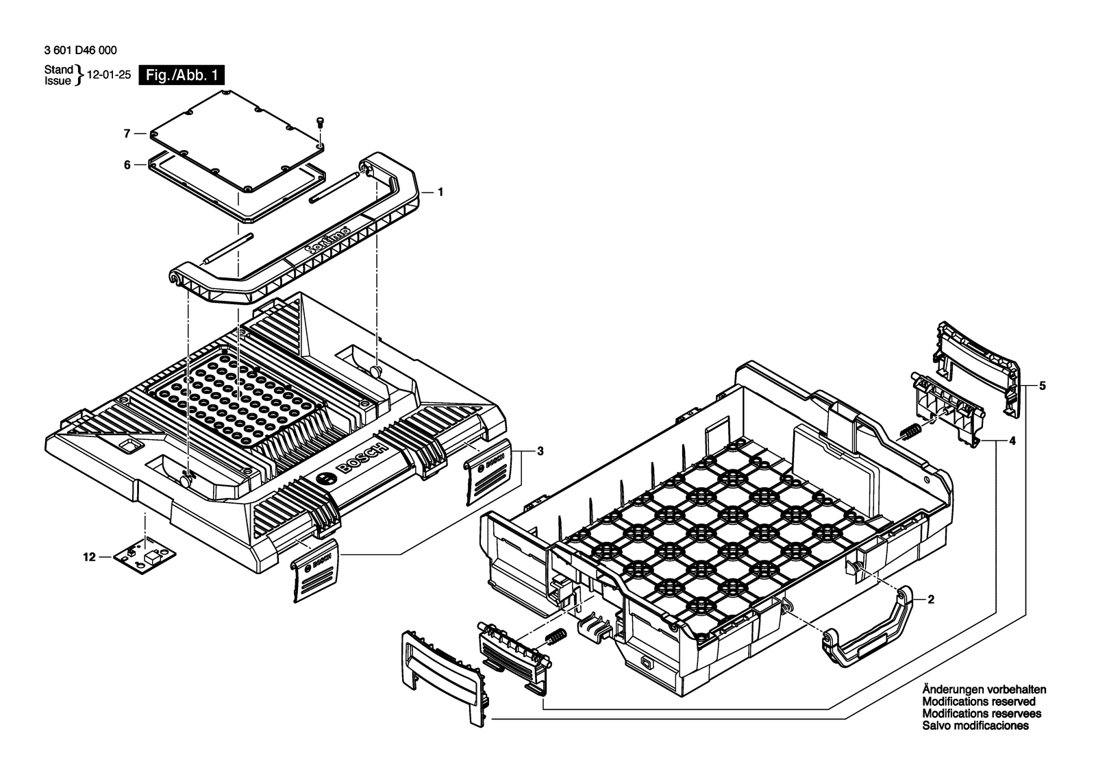 Bosch GLI PortaLED parts diagram, sheet 1