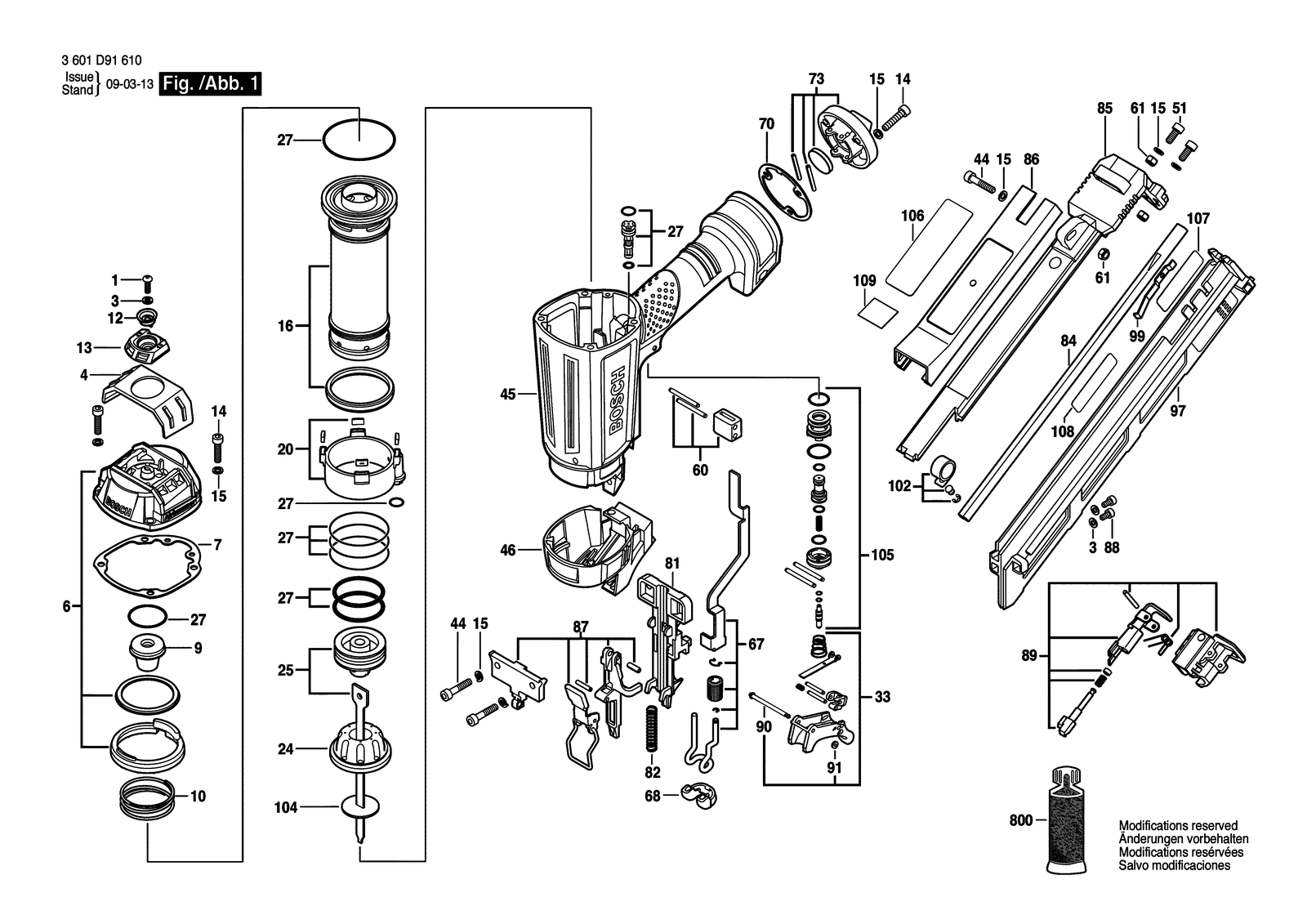 Bosch FNA 250-15 parts diagram, sheet 1