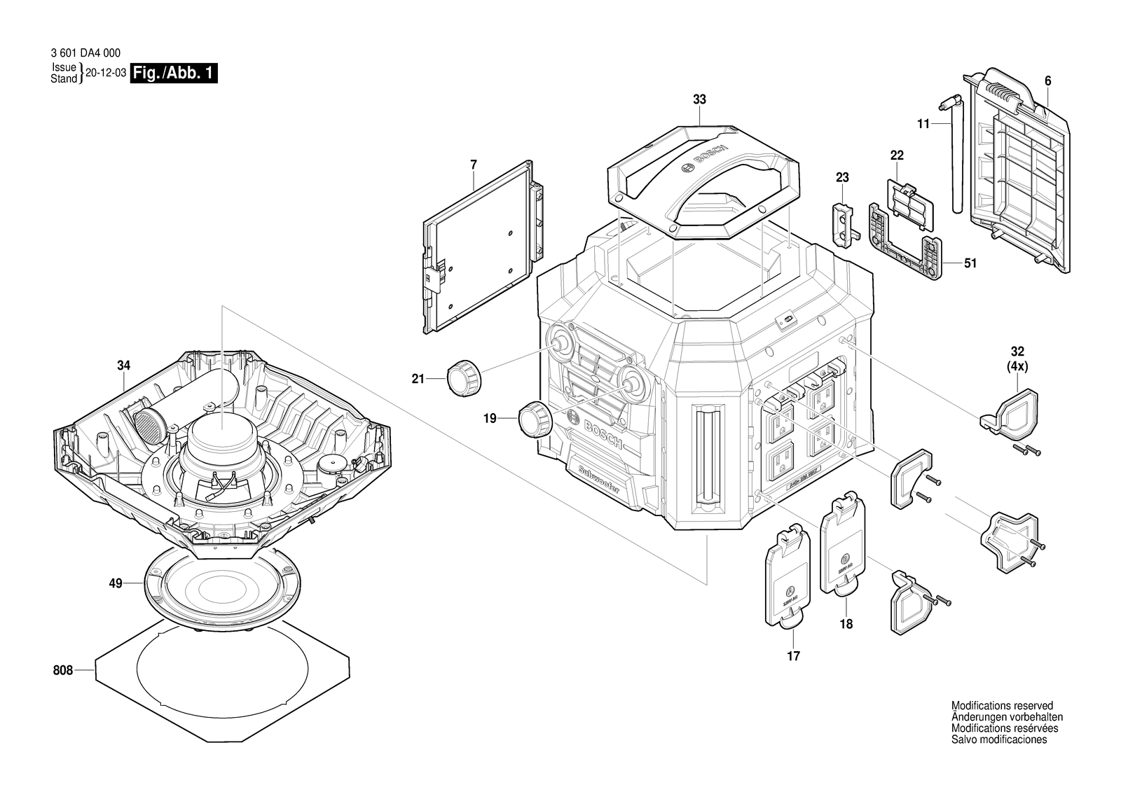 Bosch GPB 18V-5 C parts diagram, sheet 1