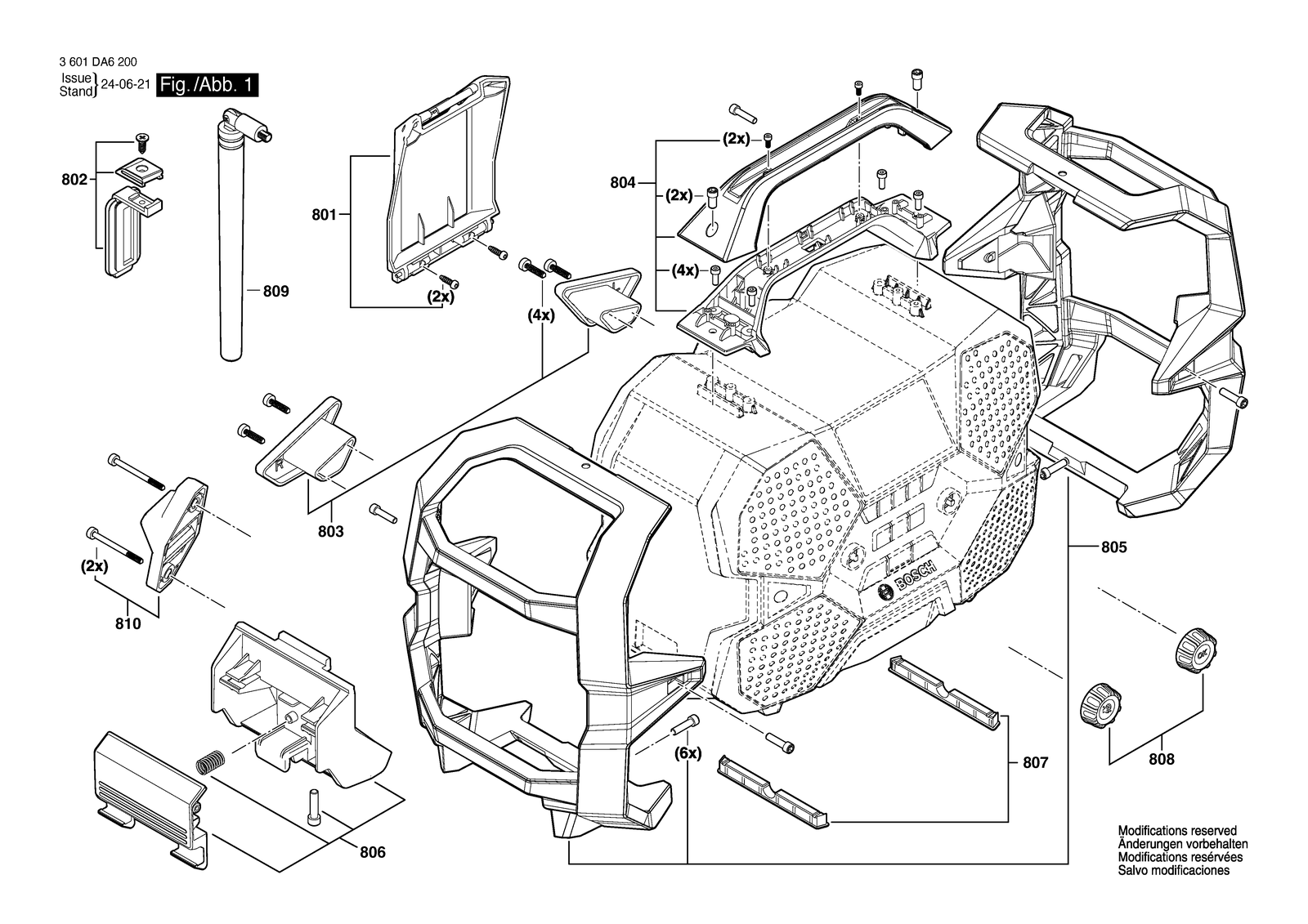 Bosch GPB 18VH-6 SRC parts diagram, sheet 1