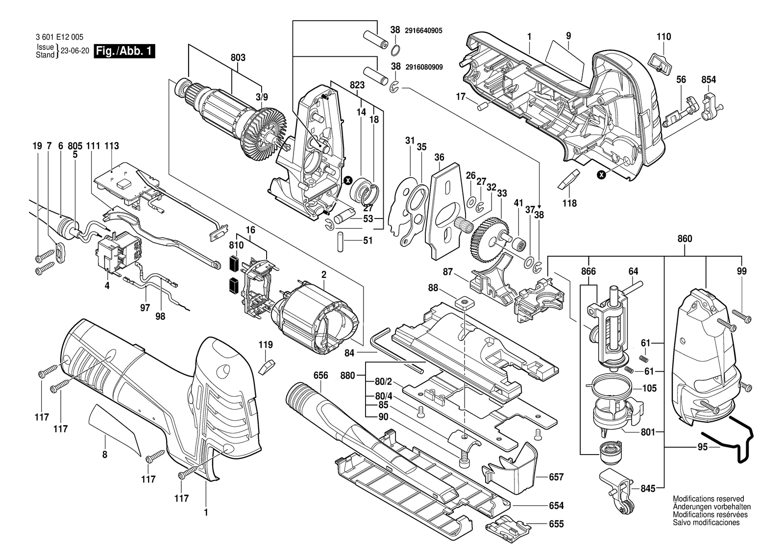 Bosch STP 150 Power-S parts diagram, sheet 1