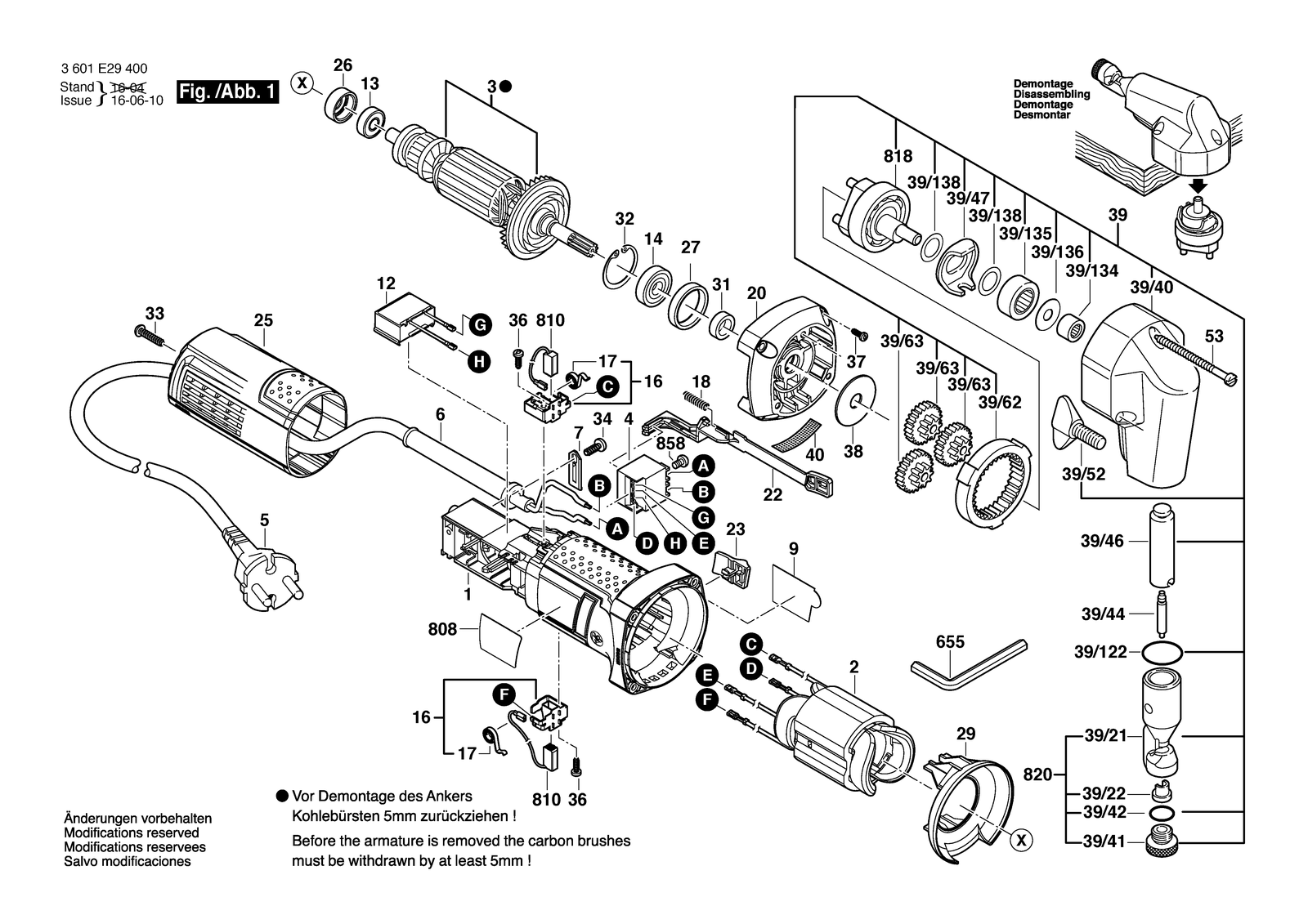 Bosch GNA 75-16 parts diagram, sheet 1
