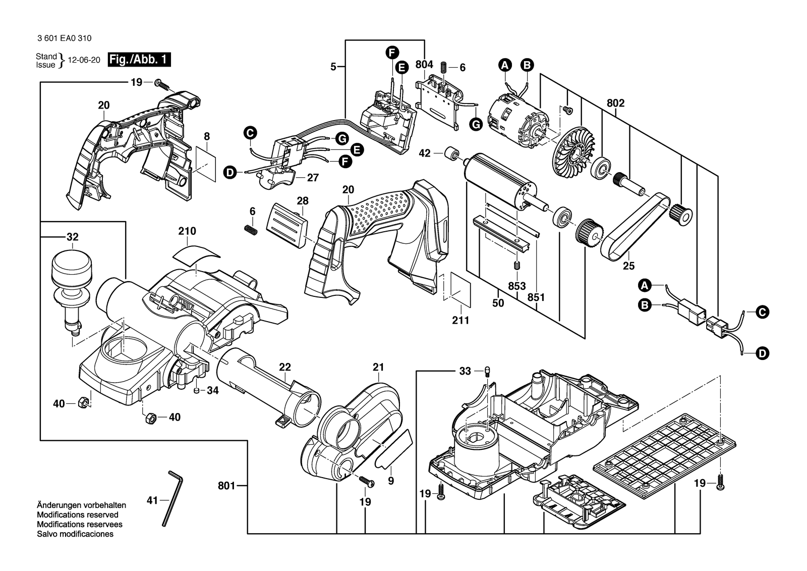 Bosch PLH181 parts diagram, sheet 1