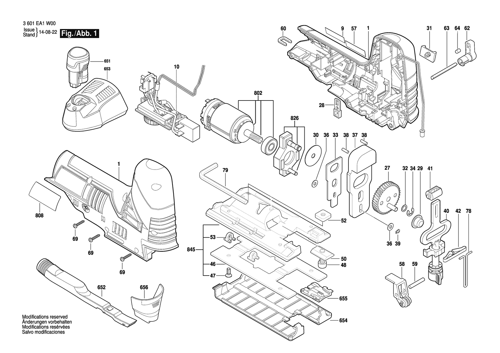 Bosch STP 10-A parts diagram, sheet 1