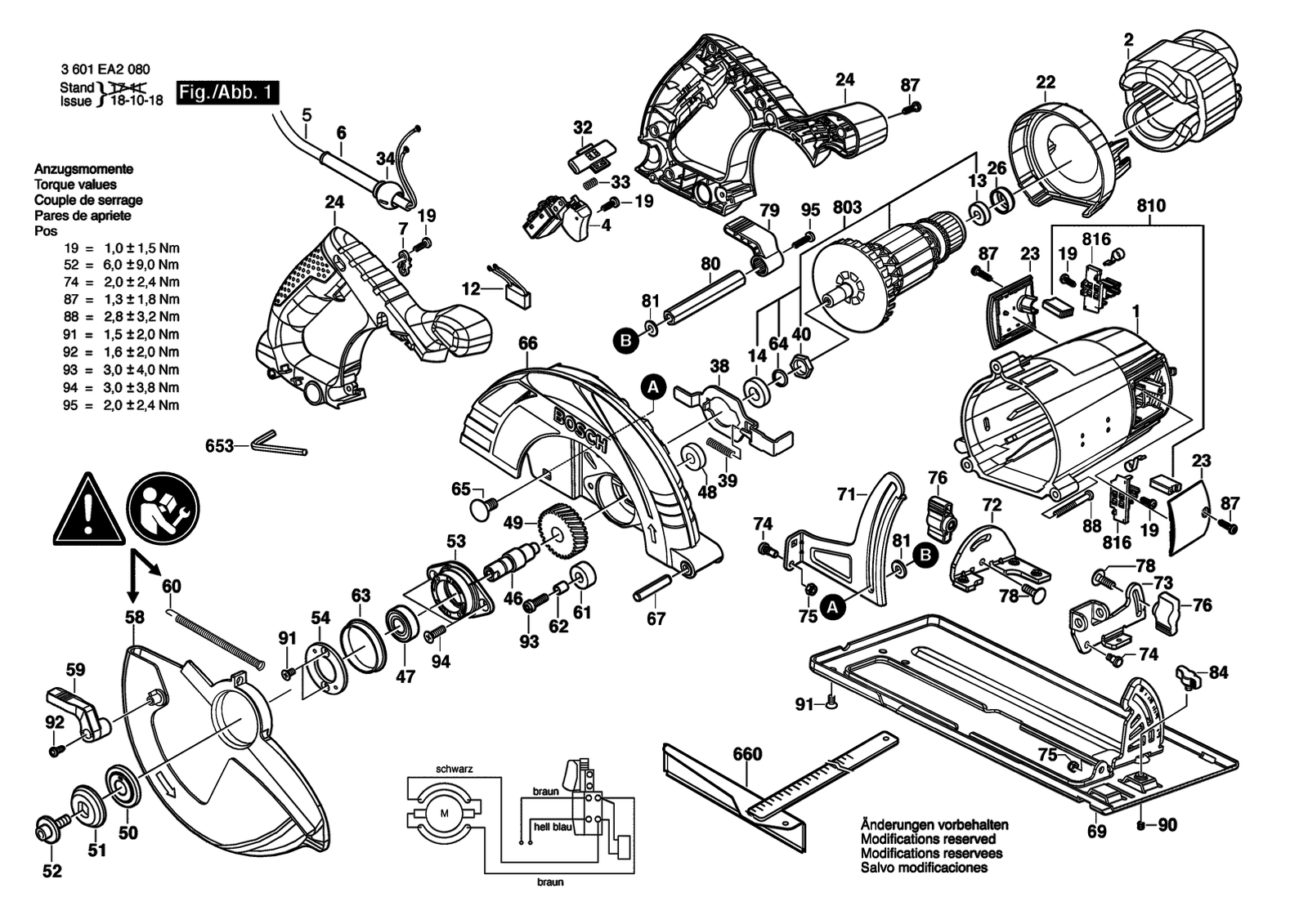 Bosch GKS 235 parts diagram, sheet 1