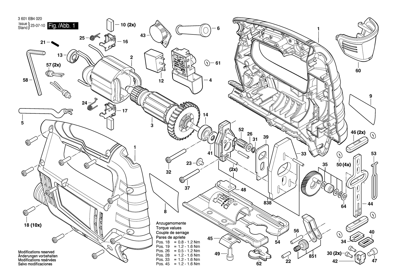 Bosch GST 680 parts diagram, sheet 1