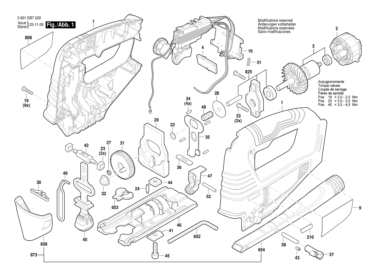 Bosch GST 183-LI parts diagram, sheet 1