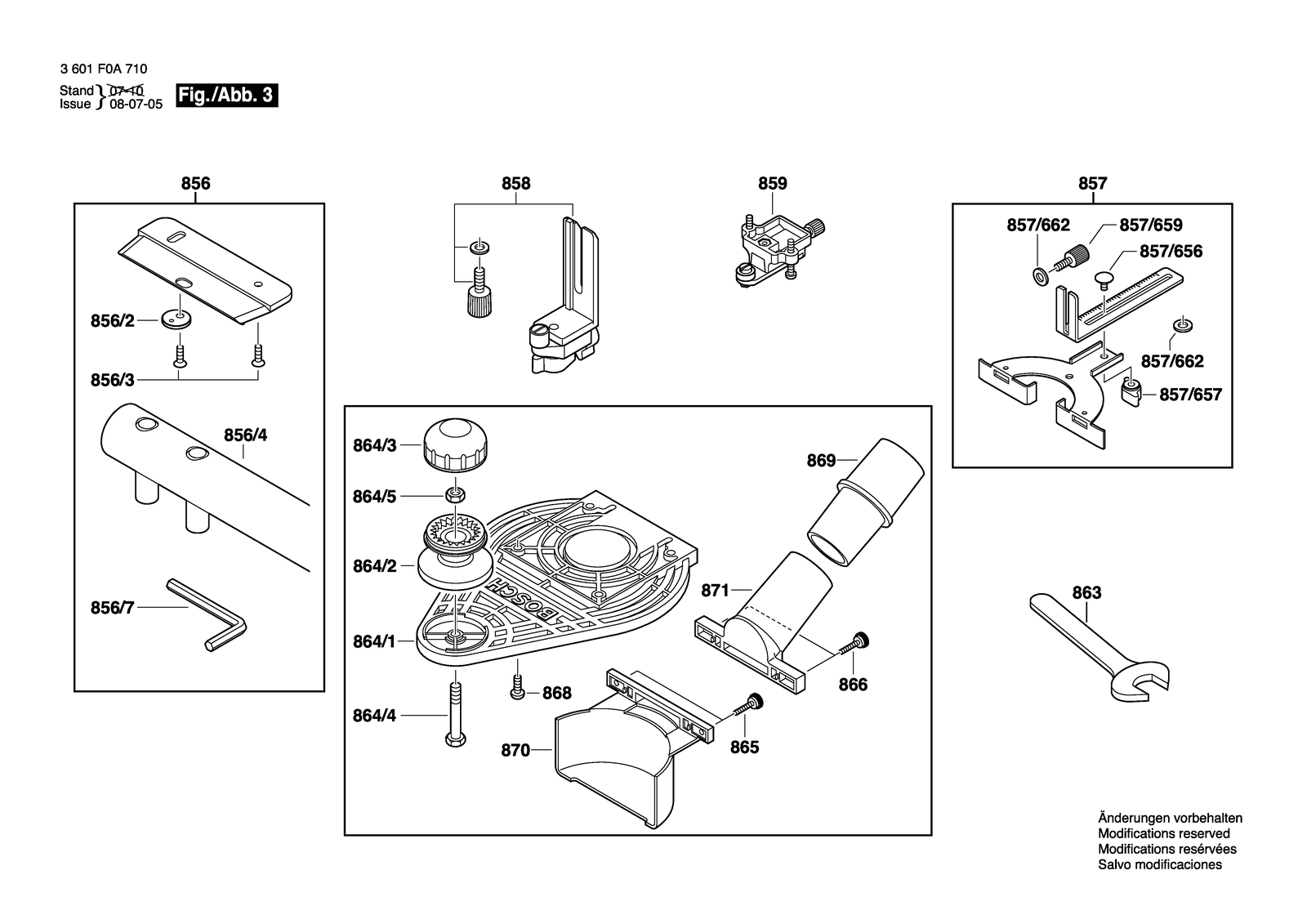 Bosch PR 20 EVS parts diagram, sheet 3
