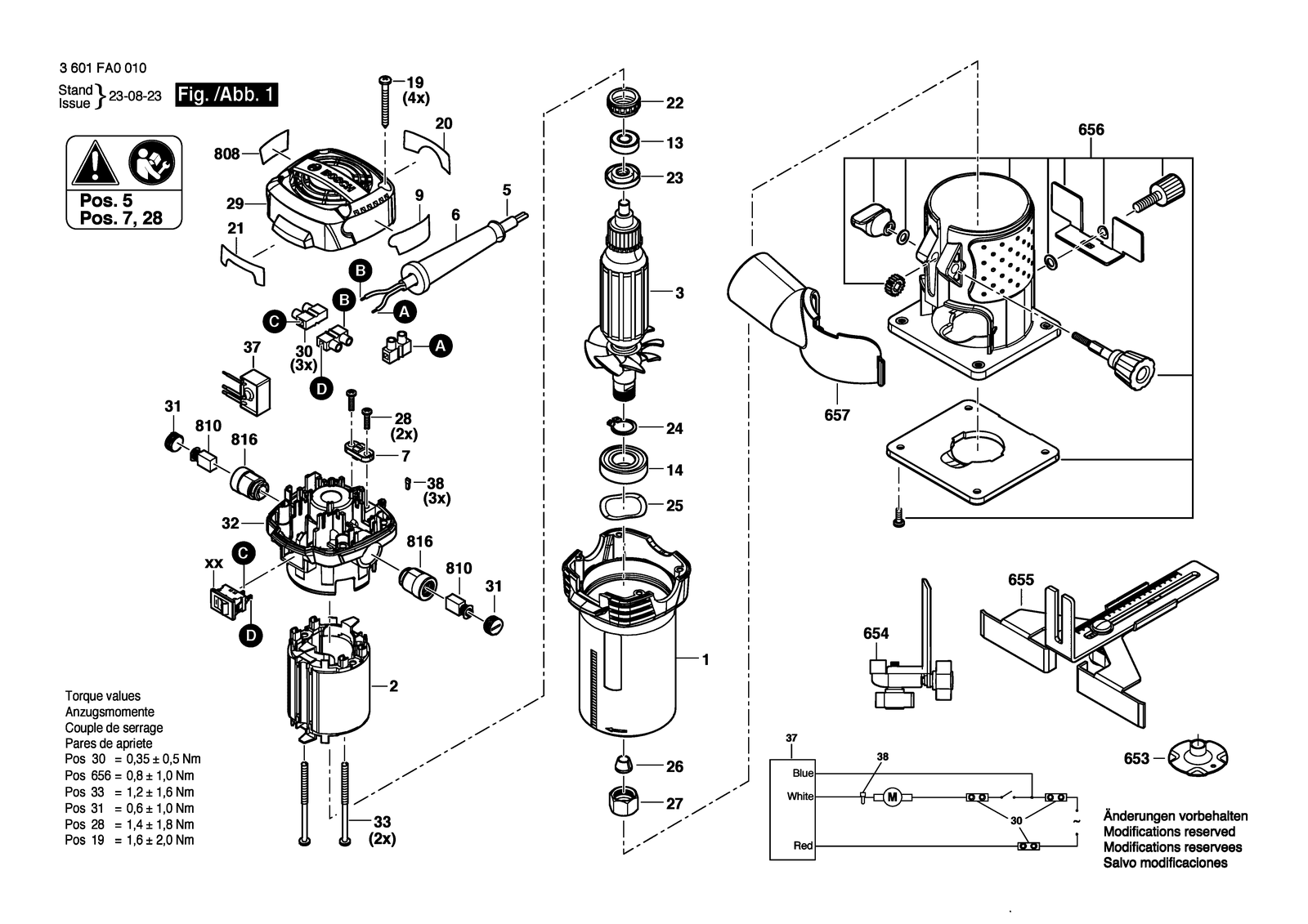 Bosch GLF 55-25 parts diagram, sheet 1