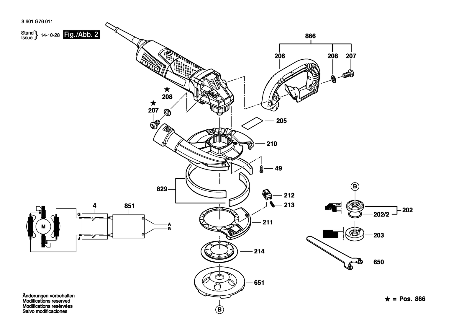 Bosch CSG15 parts diagram, sheet 2