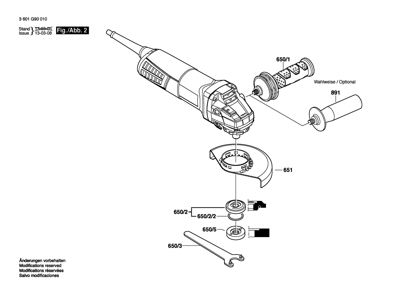 Bosch AG40-85 parts diagram, sheet 2