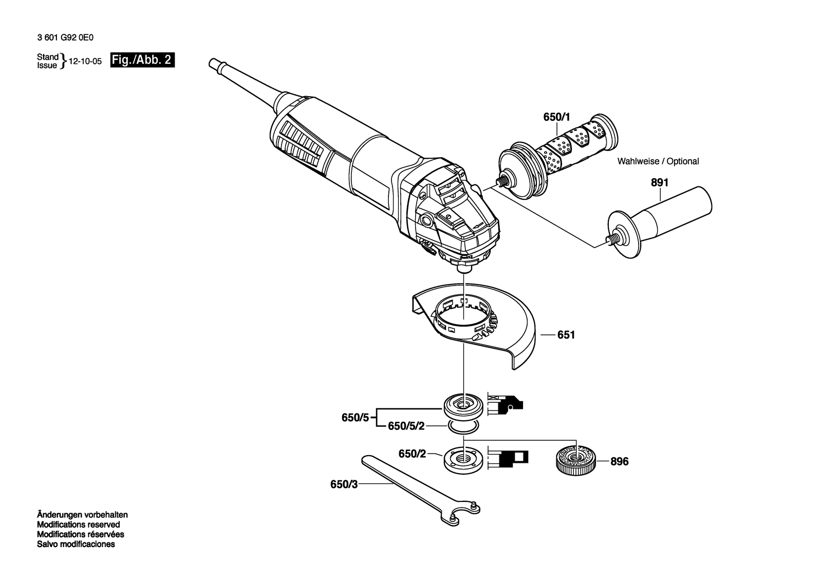 Bosch GWS 11-125 parts diagram, sheet 2