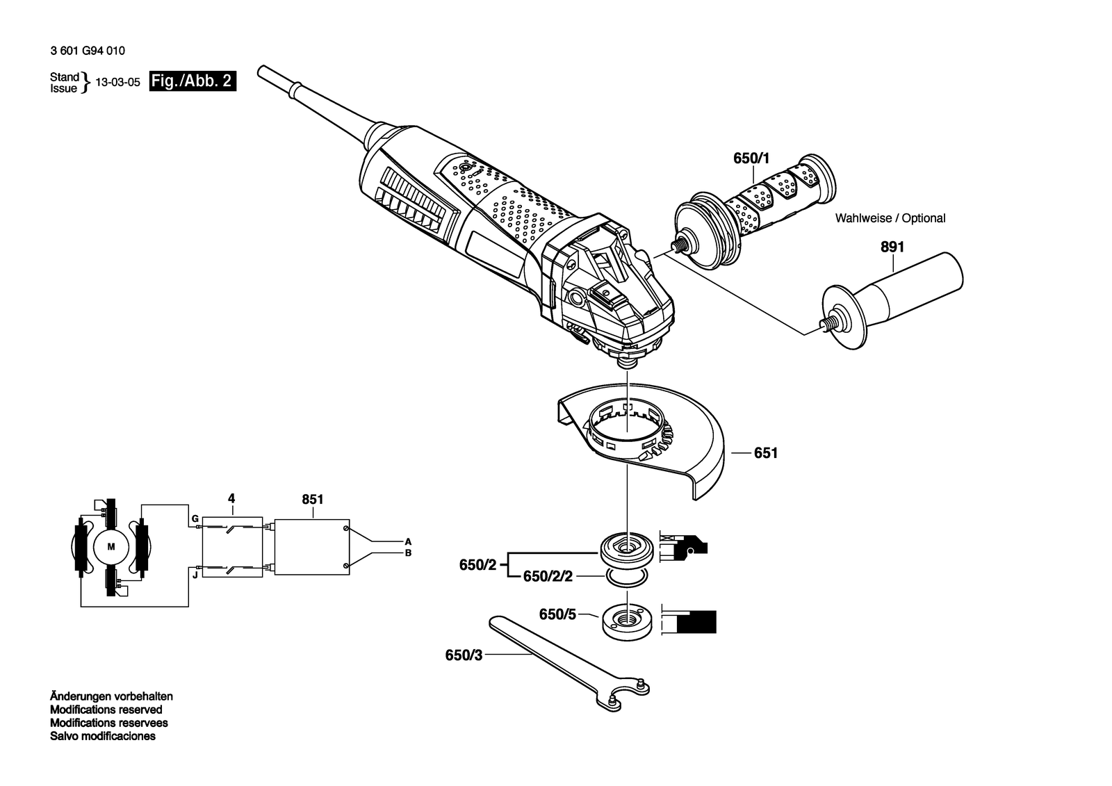 Bosch AG50-11VS parts diagram, sheet 2