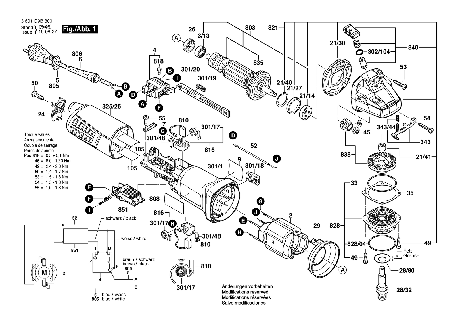 Bosch BAG 115-2 parts diagram, sheet 1