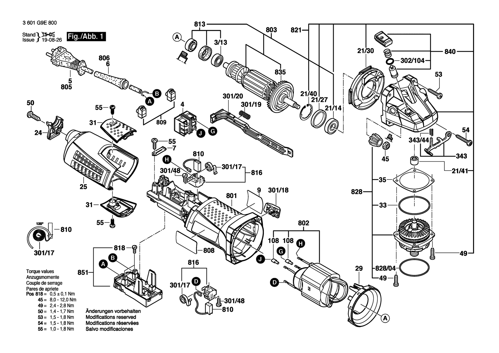 Bosch BAG 125-2 parts diagram, sheet 1