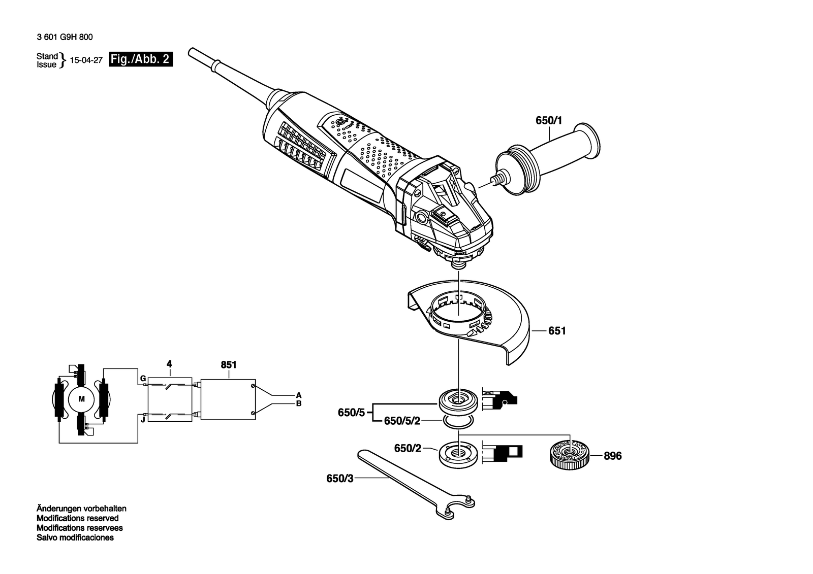 Bosch BAG 125-2 E parts diagram, sheet 2