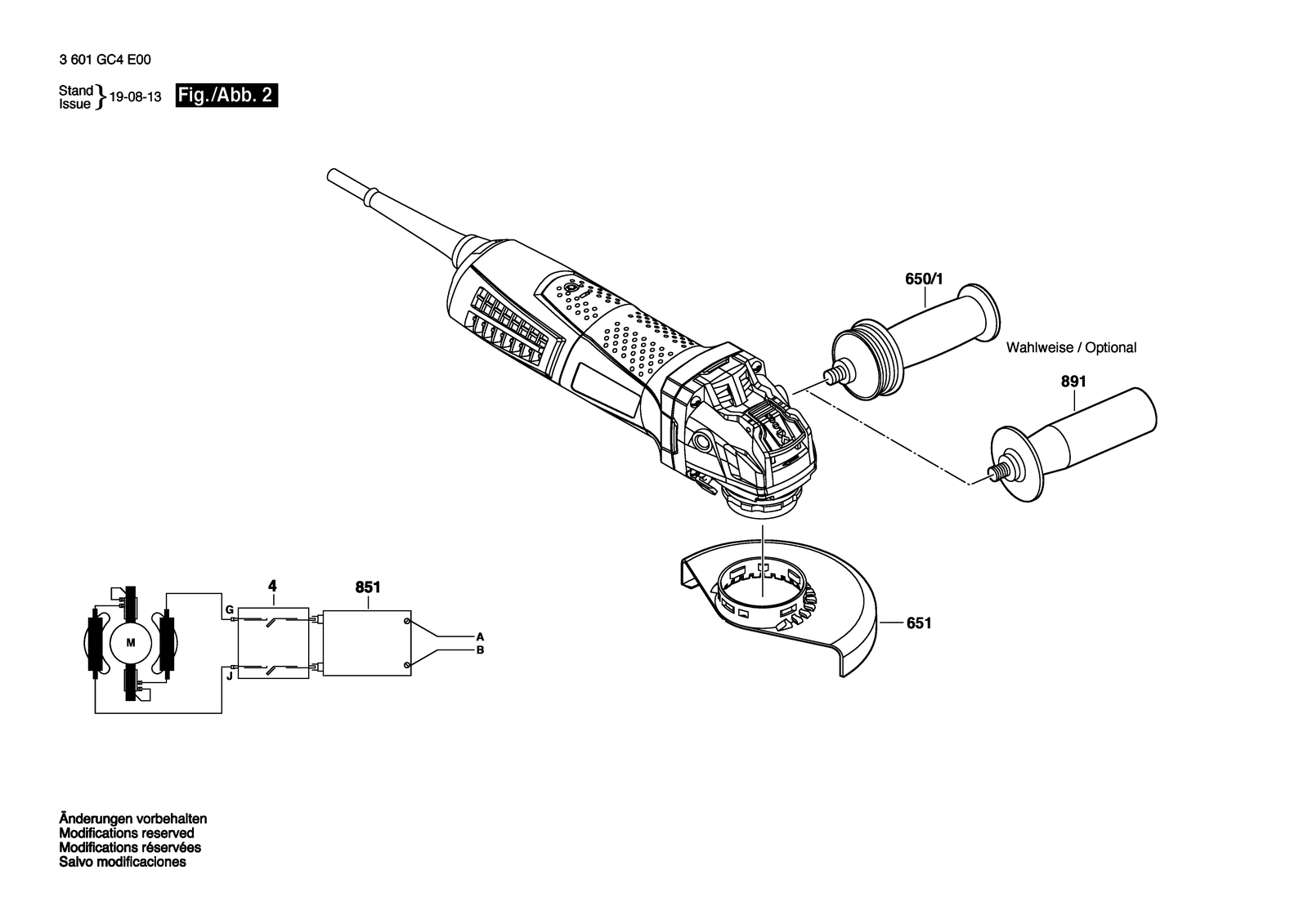 Bosch GWX 17 parts diagram, sheet 2