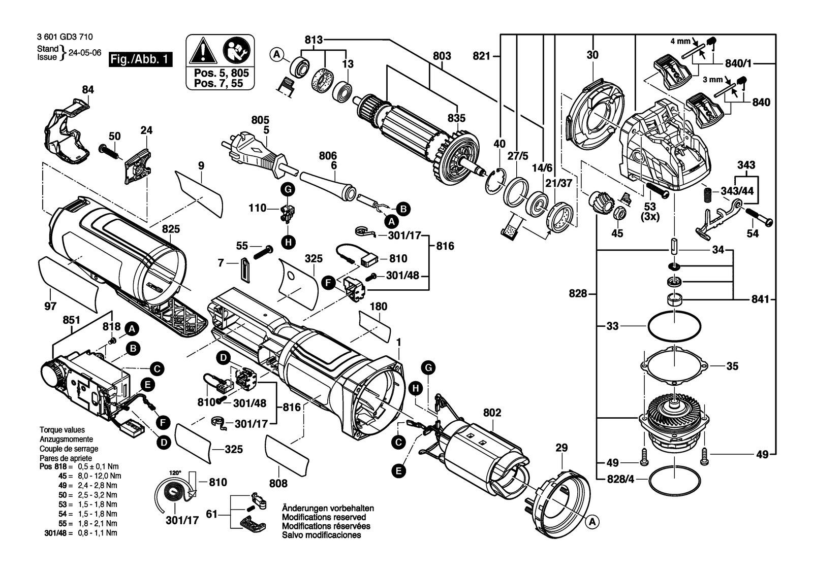 Bosch GWX14-50PBD parts diagram, sheet 1