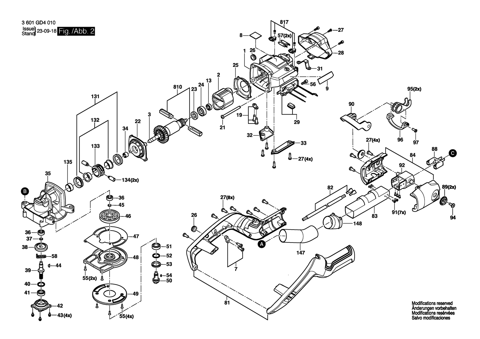 Bosch GTR 55-225 parts diagram, sheet 2