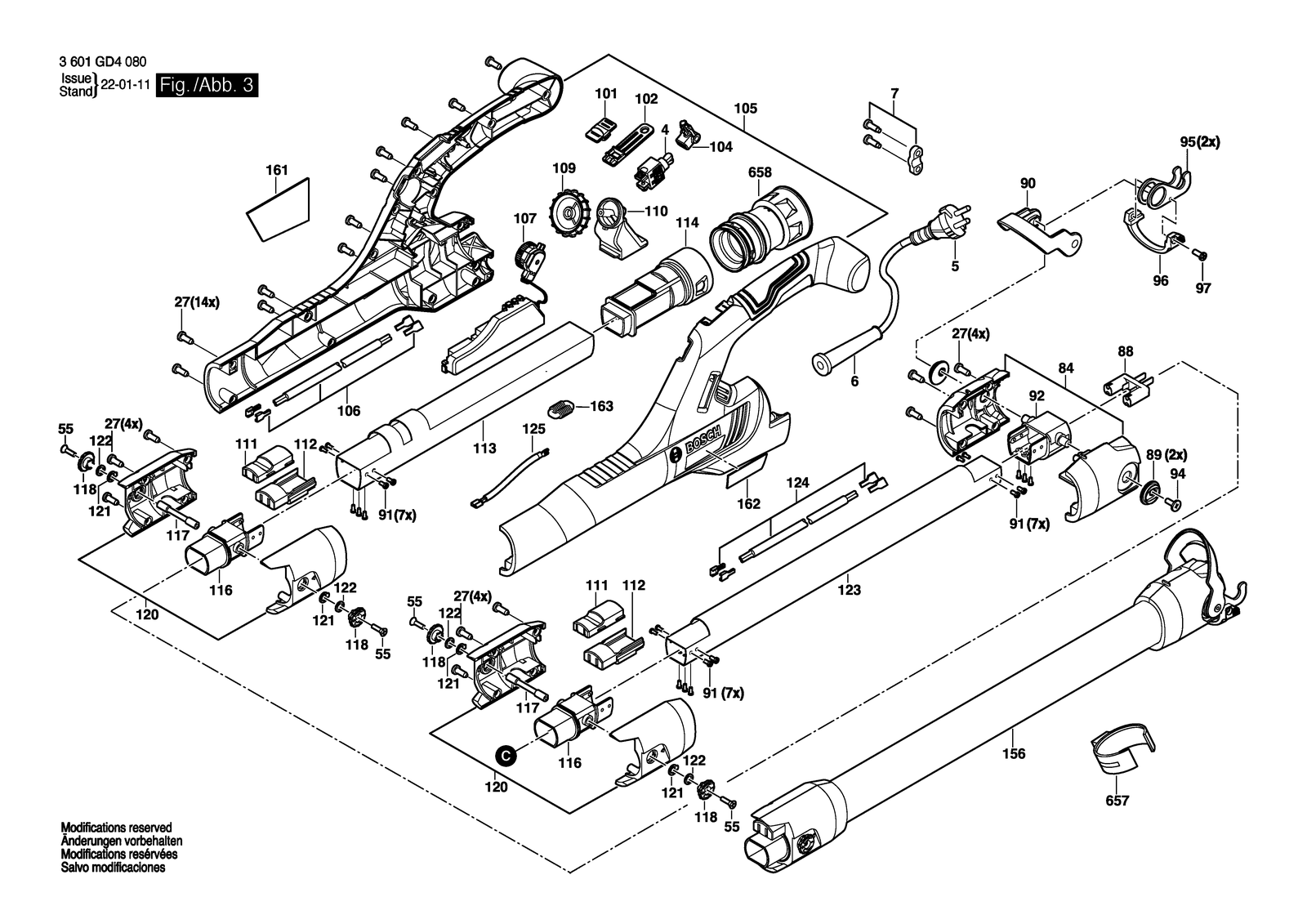 Bosch GTR 55-225 parts diagram, sheet 3