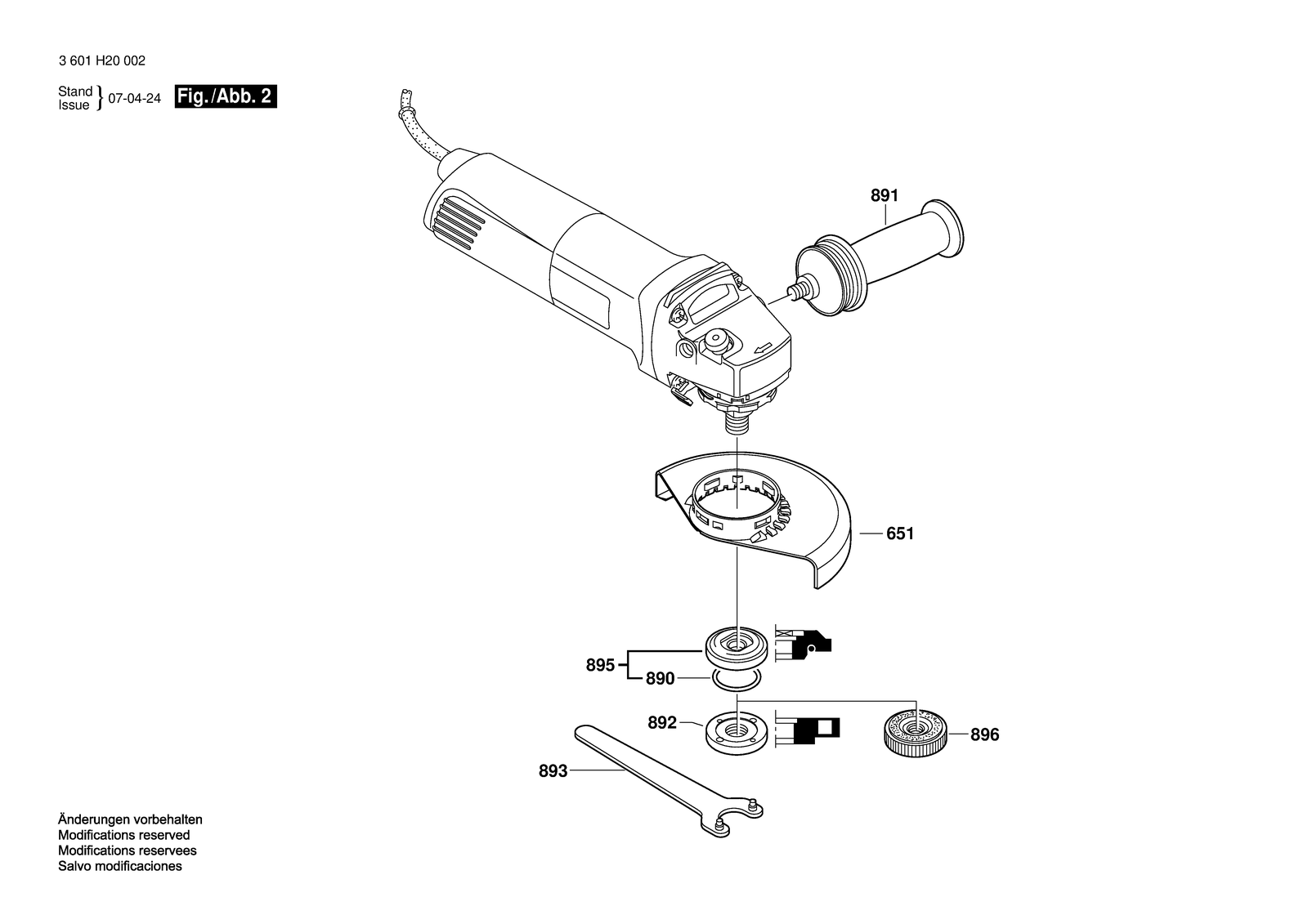 Bosch BAG 115-1 parts diagram, sheet 2