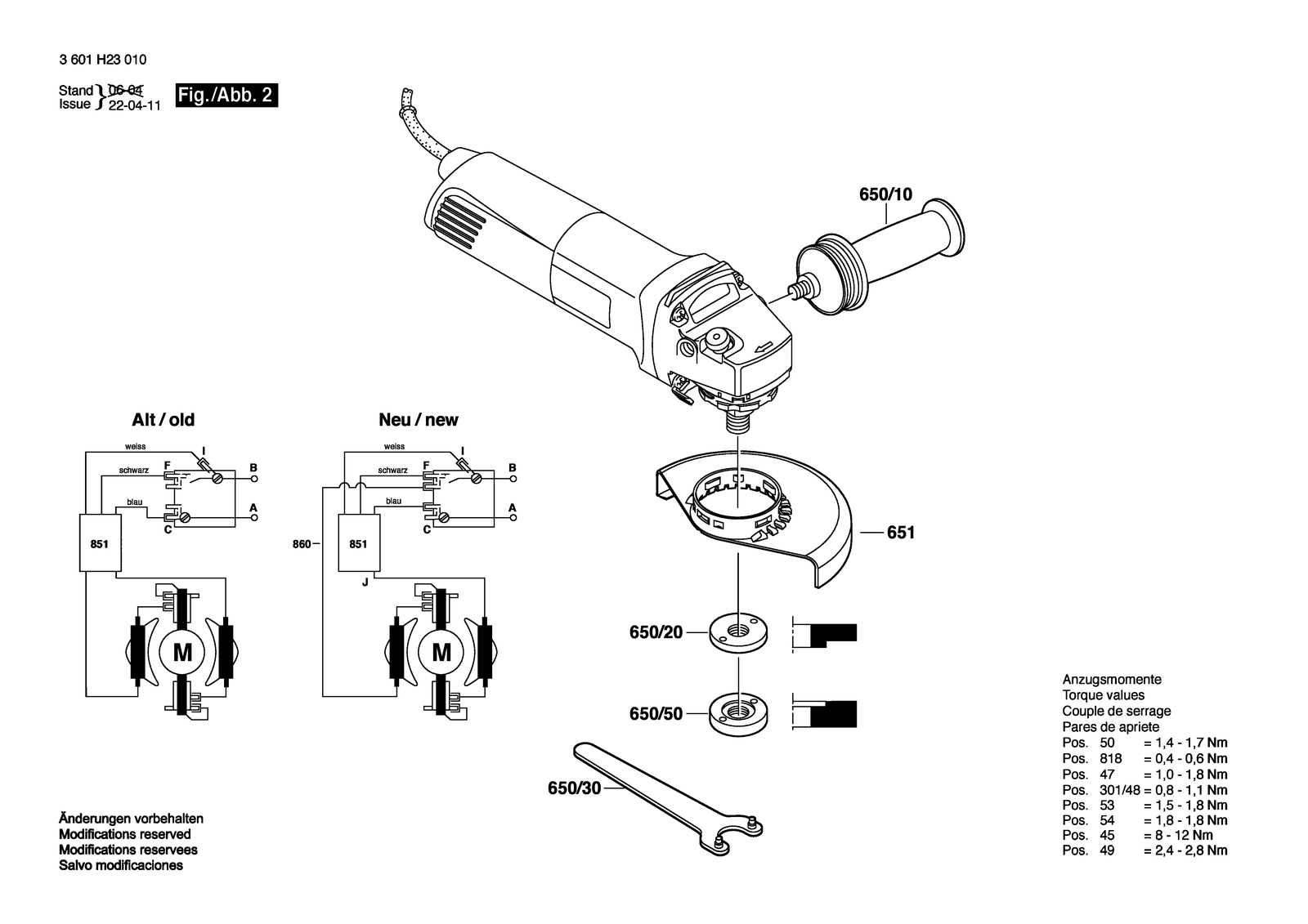Bosch 1803 EVS parts diagram, sheet 2