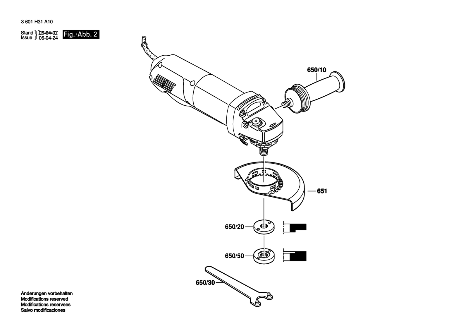Bosch 1810  PS parts diagram, sheet 2