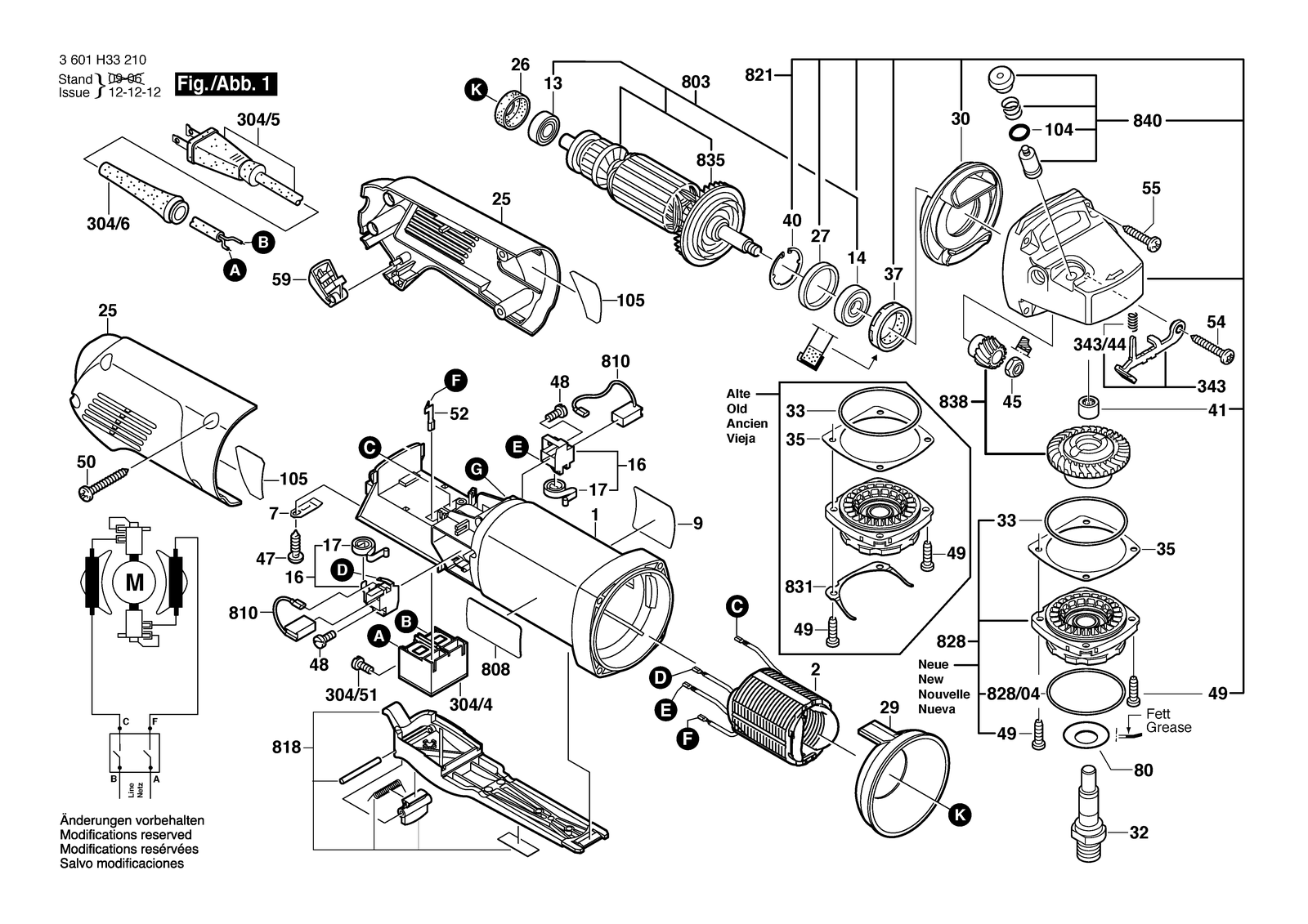 Bosch 1812 PSD parts diagram, sheet 1