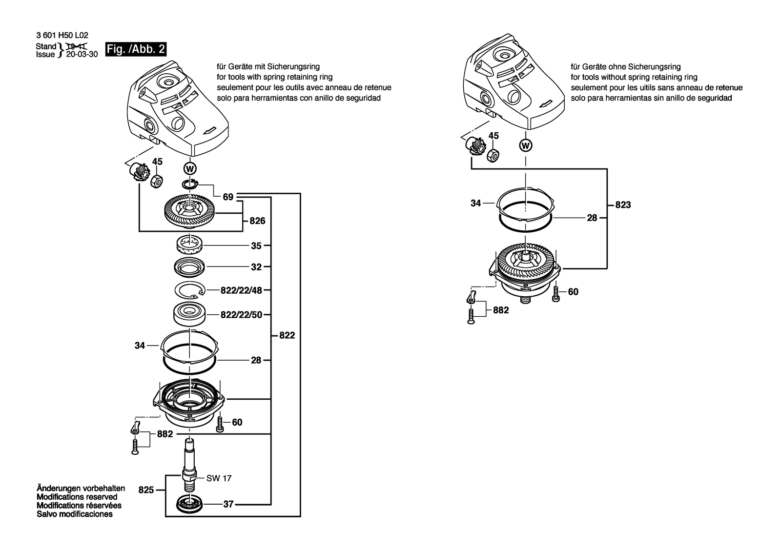 Bosch GWS 20-230 H parts diagram, sheet 2