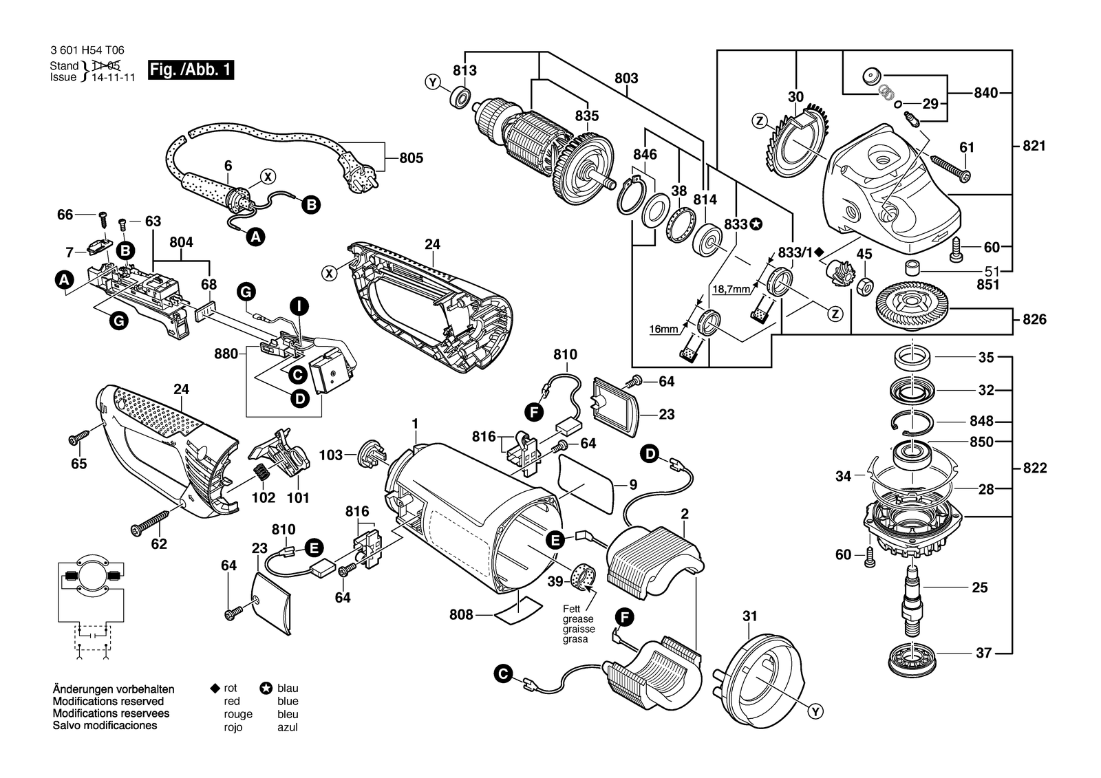 Bosch WKS 230 E parts diagram, sheet 1