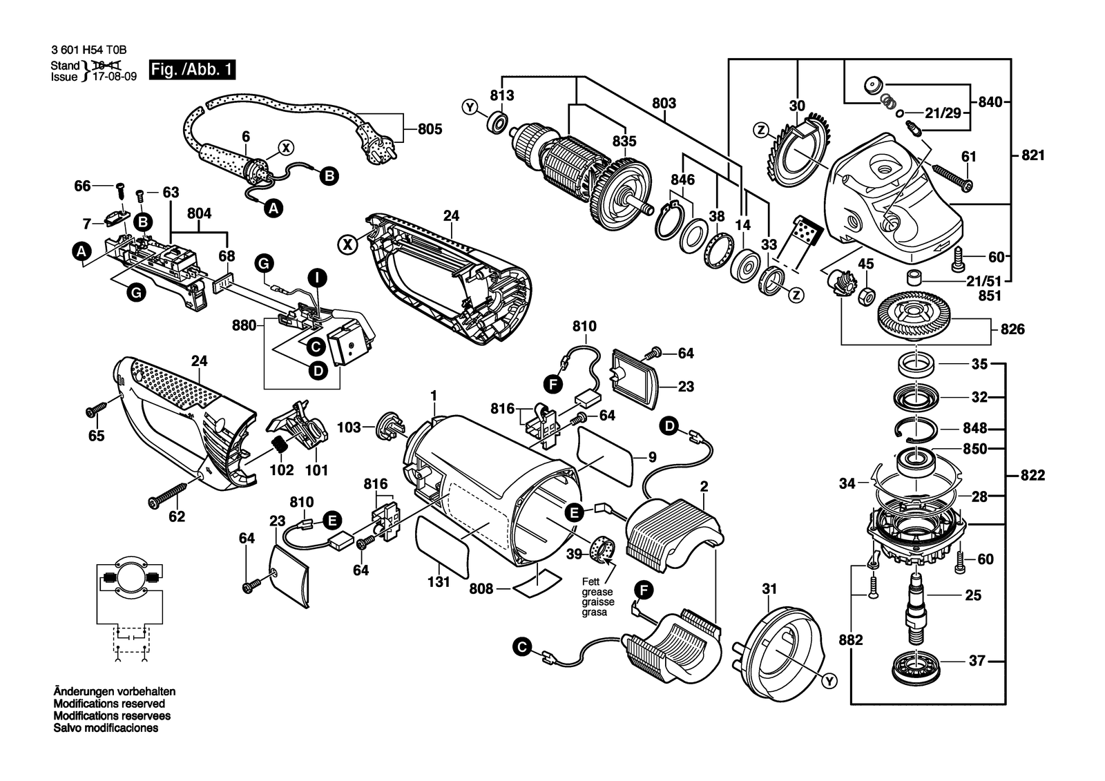 Bosch WKS 230 E parts diagram, sheet 1