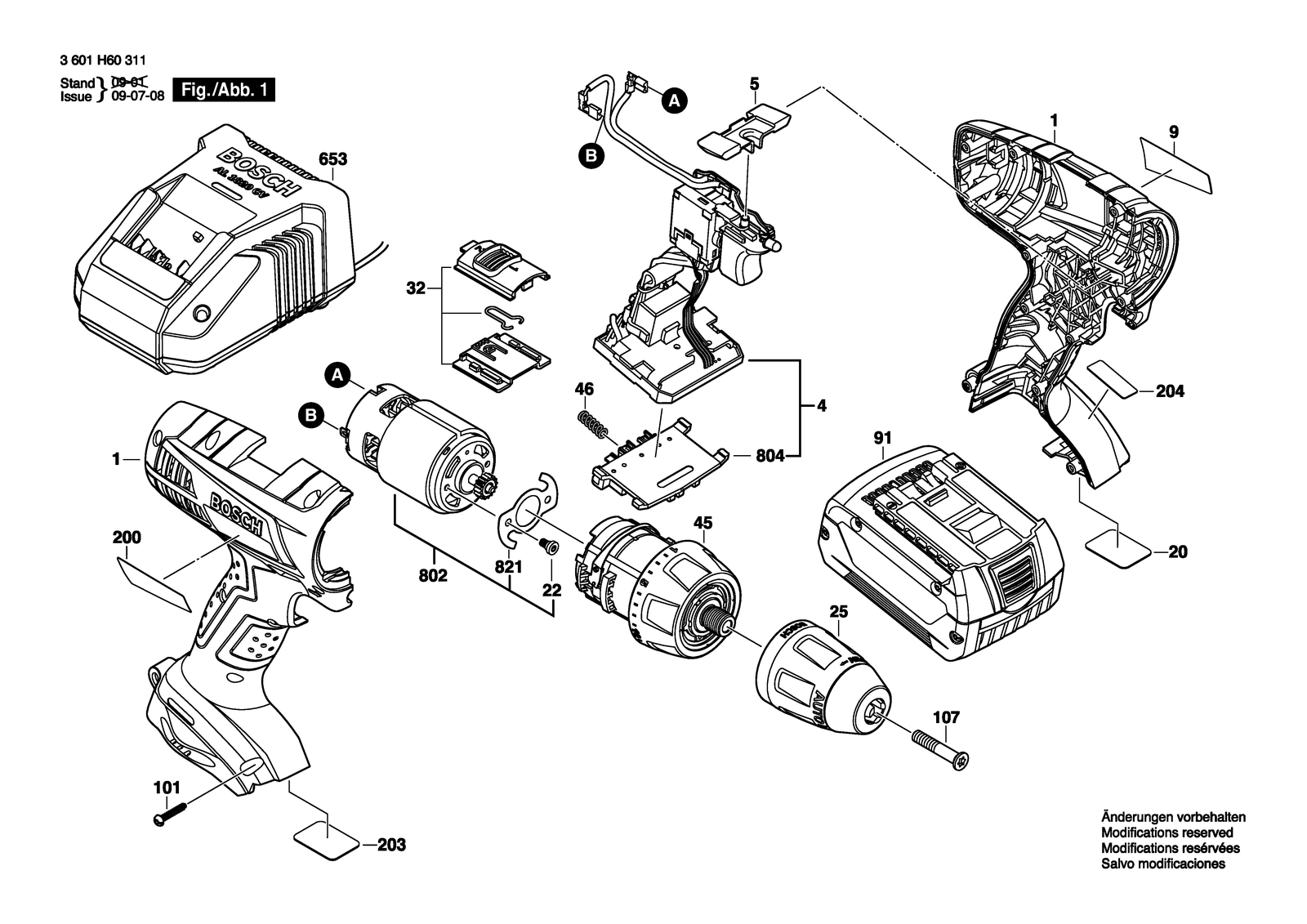 Bosch 36618 parts diagram, sheet 1
