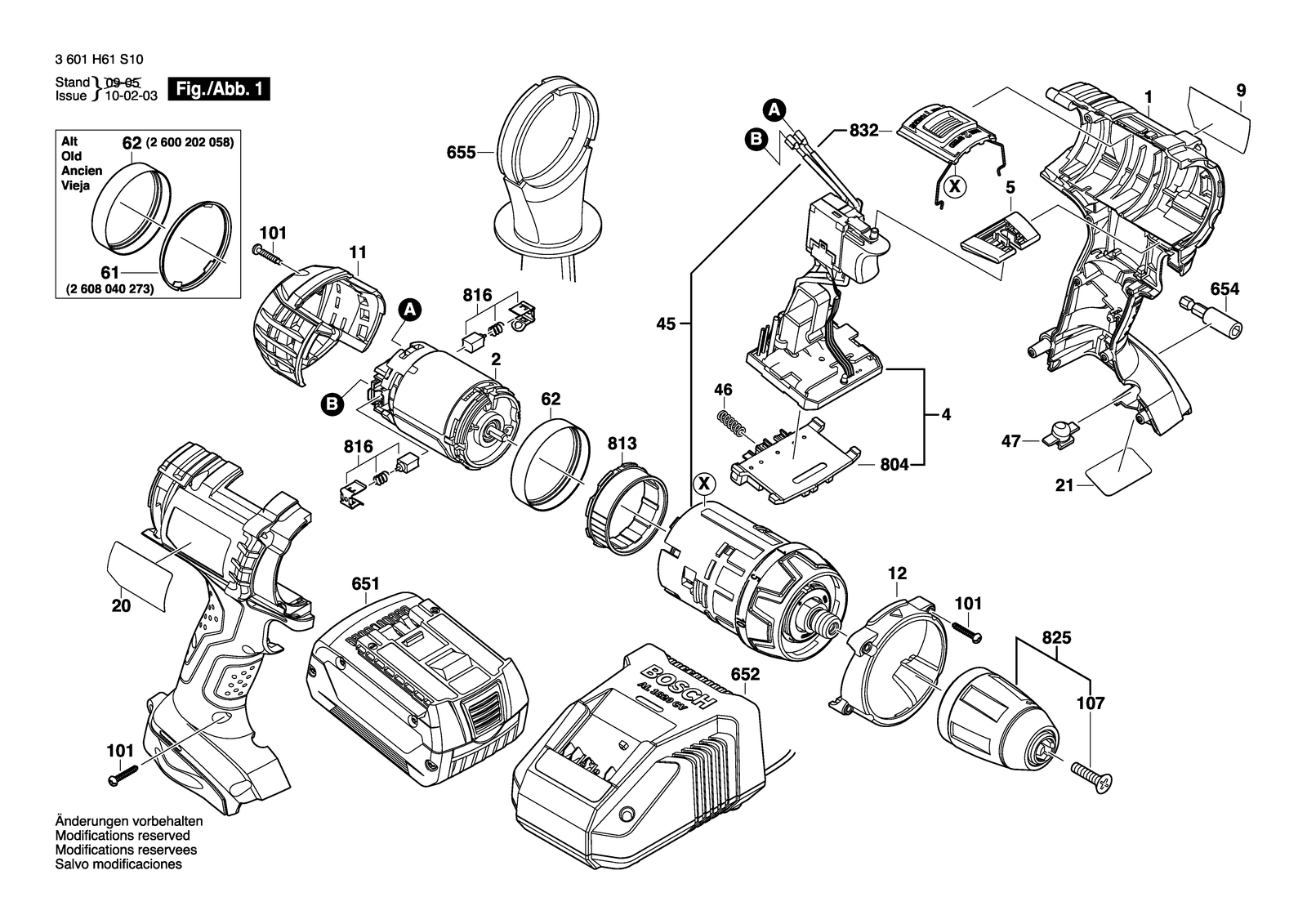 Bosch 37618 parts diagram, sheet 1