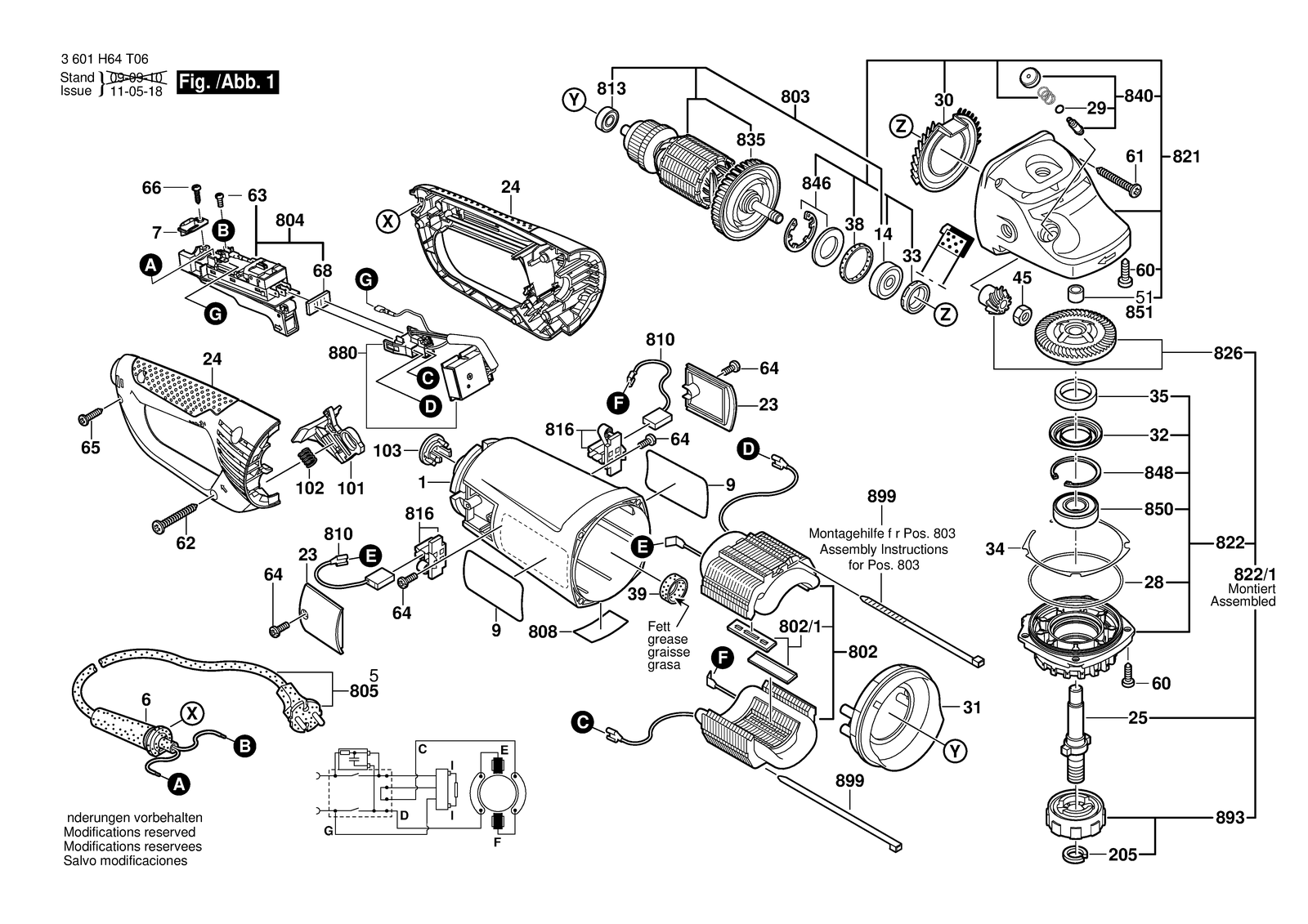 Bosch WKS 230 SE parts diagram, sheet 1