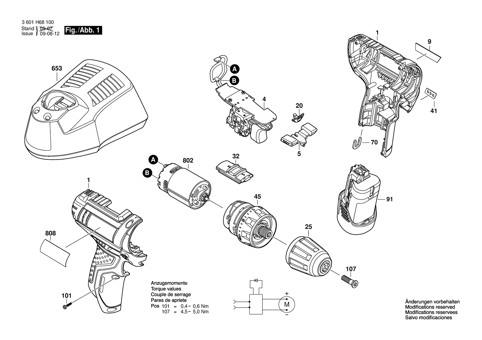 Bosch A-BS 12V parts diagram, sheet 1
