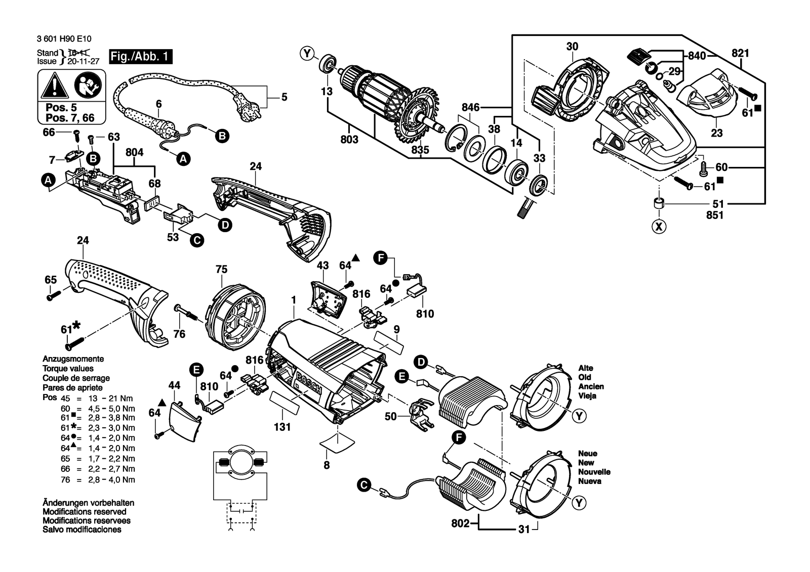 Bosch 1974-8D parts diagram, sheet 1