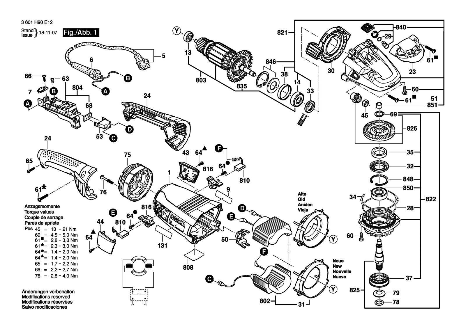 Bosch 1974-8D parts diagram, sheet 1