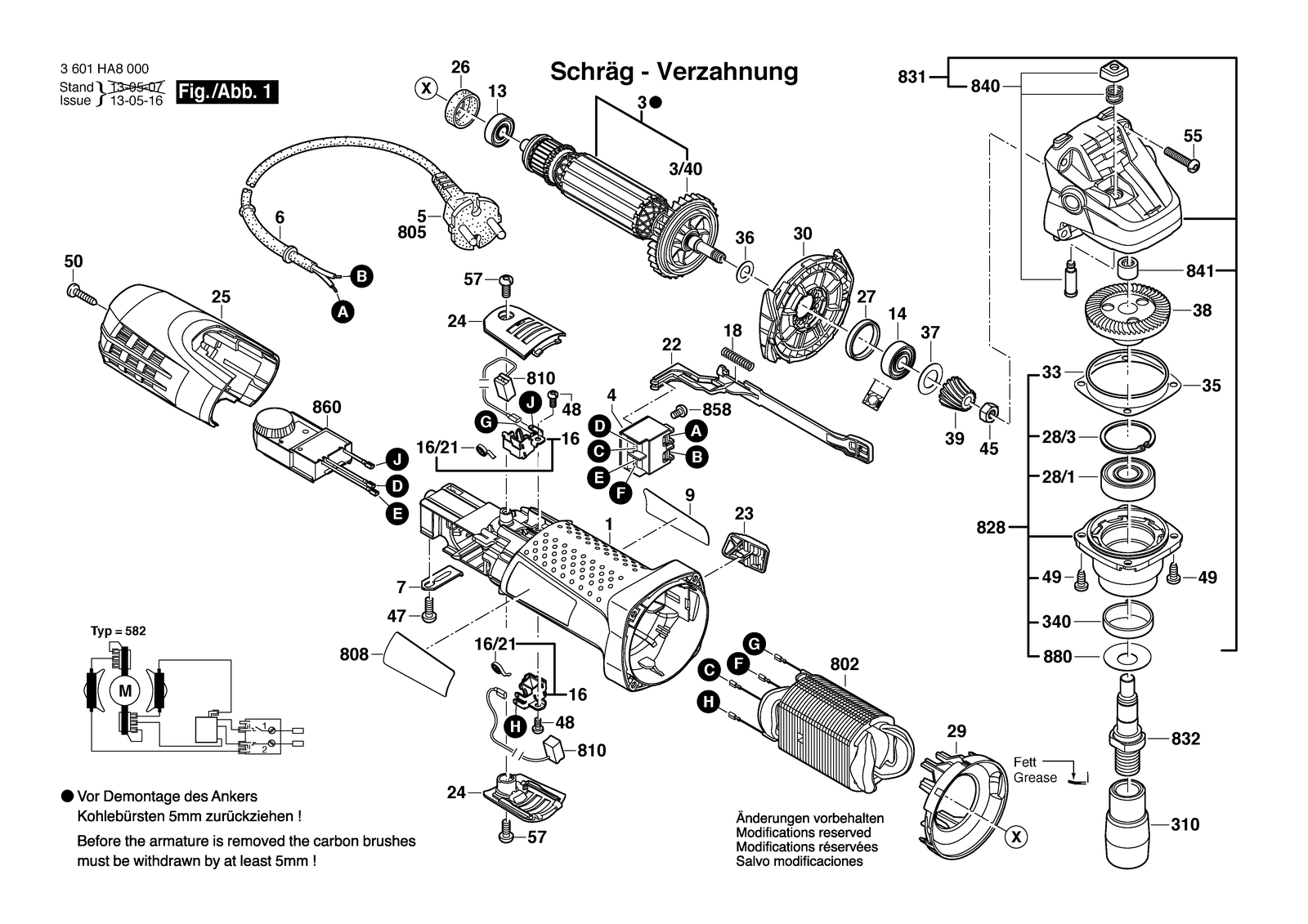 Bosch GEF 7 E parts diagram, sheet 1