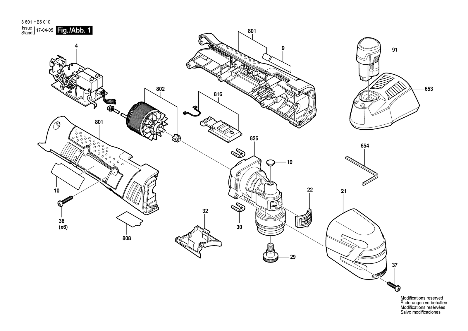 Bosch GOP 12V-28 parts diagram, sheet 1