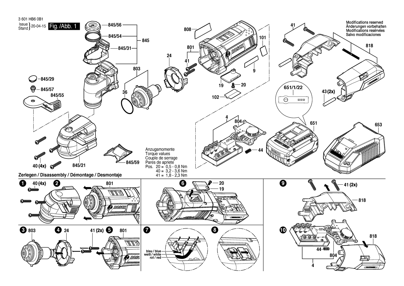 Bosch GOP 18V-28 parts diagram, sheet 1