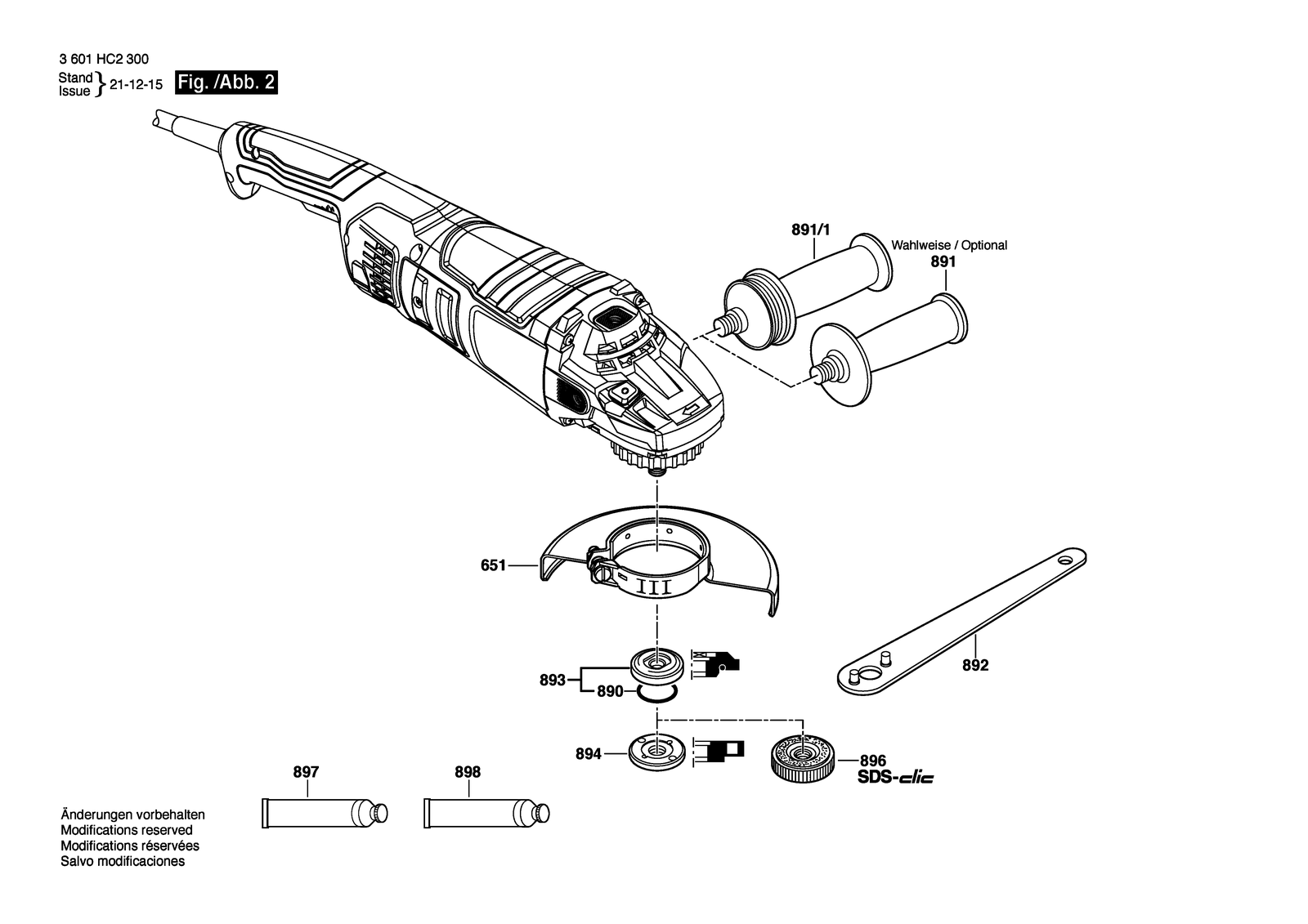 Bosch GWS 24-230 JZ parts diagram, sheet 2