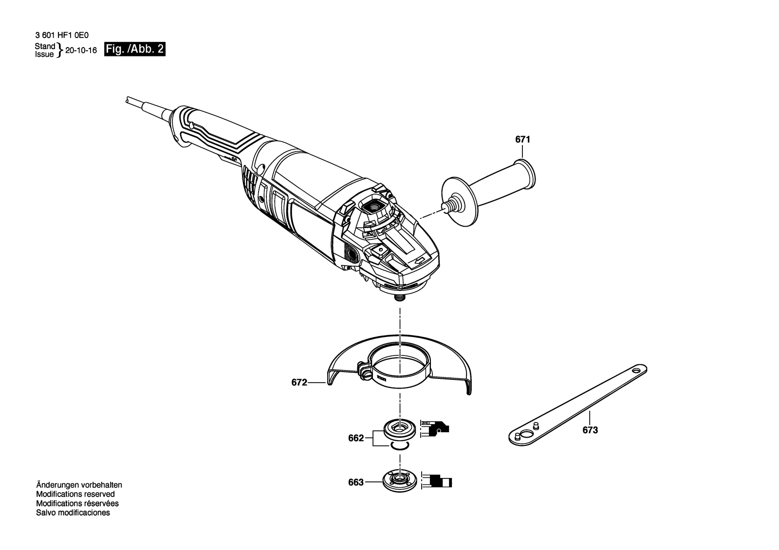 Bosch GWS 25-180 parts diagram, sheet 2